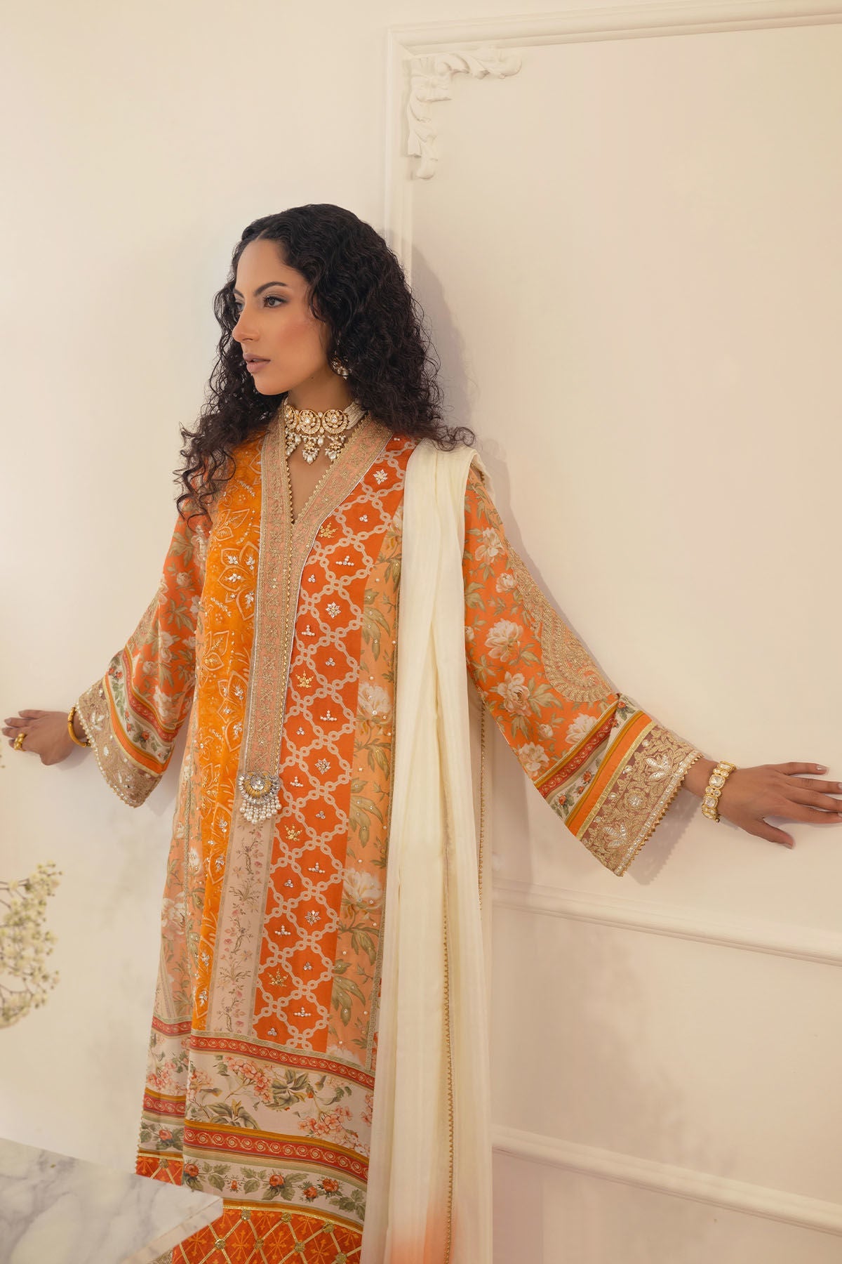 Annus Abrar | Luxe Silk Pret | LAMYA - SHIRT AND DUPATTA by Annus Abrar - Designer Dress - Type: Luxury - Available at Sana Yasir - 100% Original