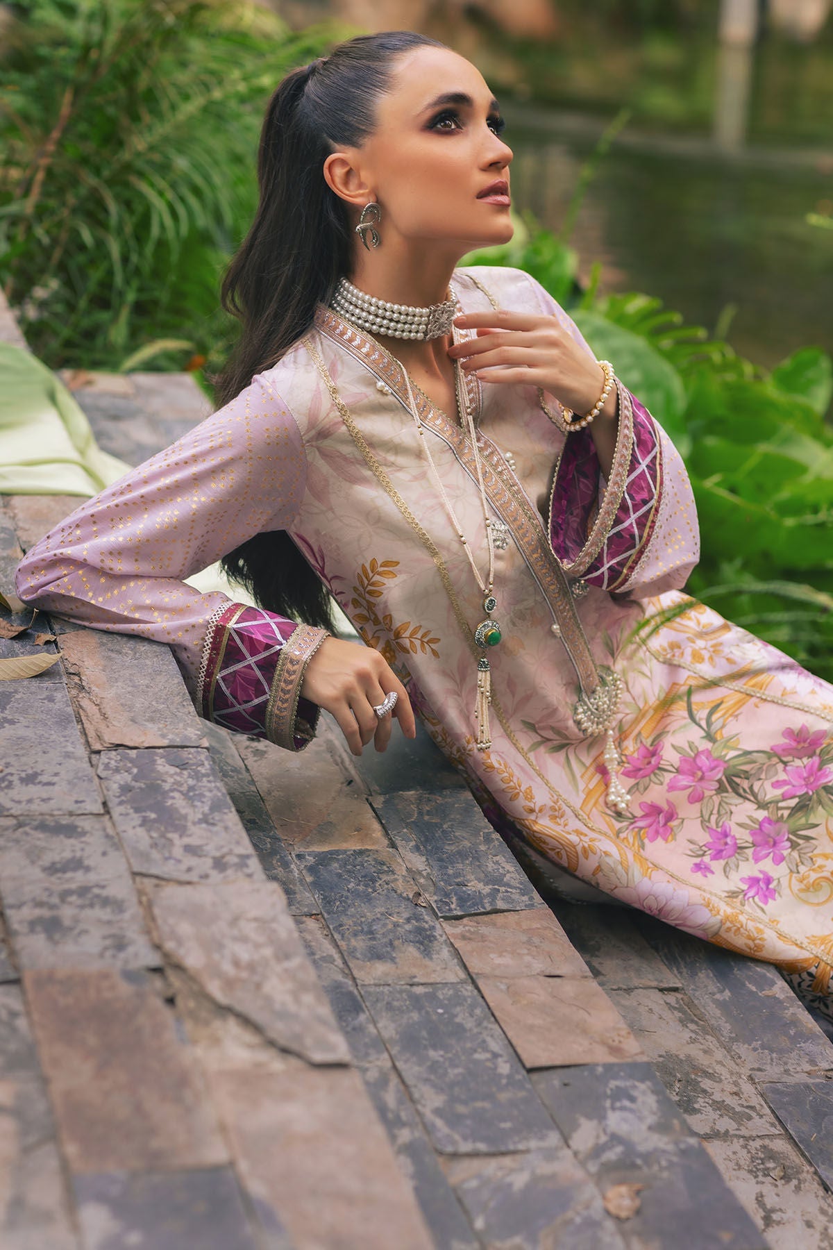 Annus Abrar | Luxe Silk Pret | MAIA by Annus Abrar - Designer Dress - Type: Luxury - Available at Sana Yasir - 100% Original