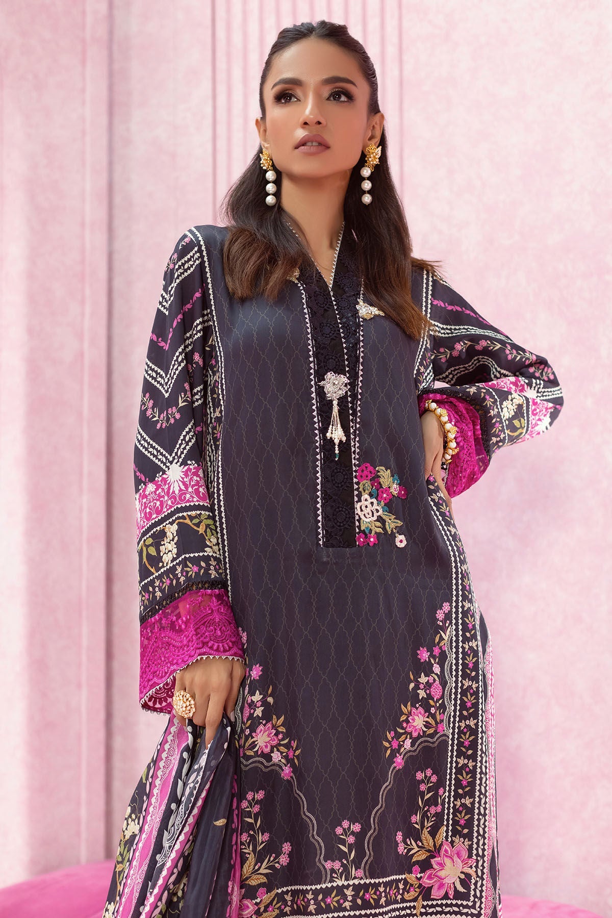 Annus Abrar | Luxe Silk Pret | MARIE by Annus Abrar - Designer Dress - Type: Luxury - Available at Sana Yasir - 100% Original