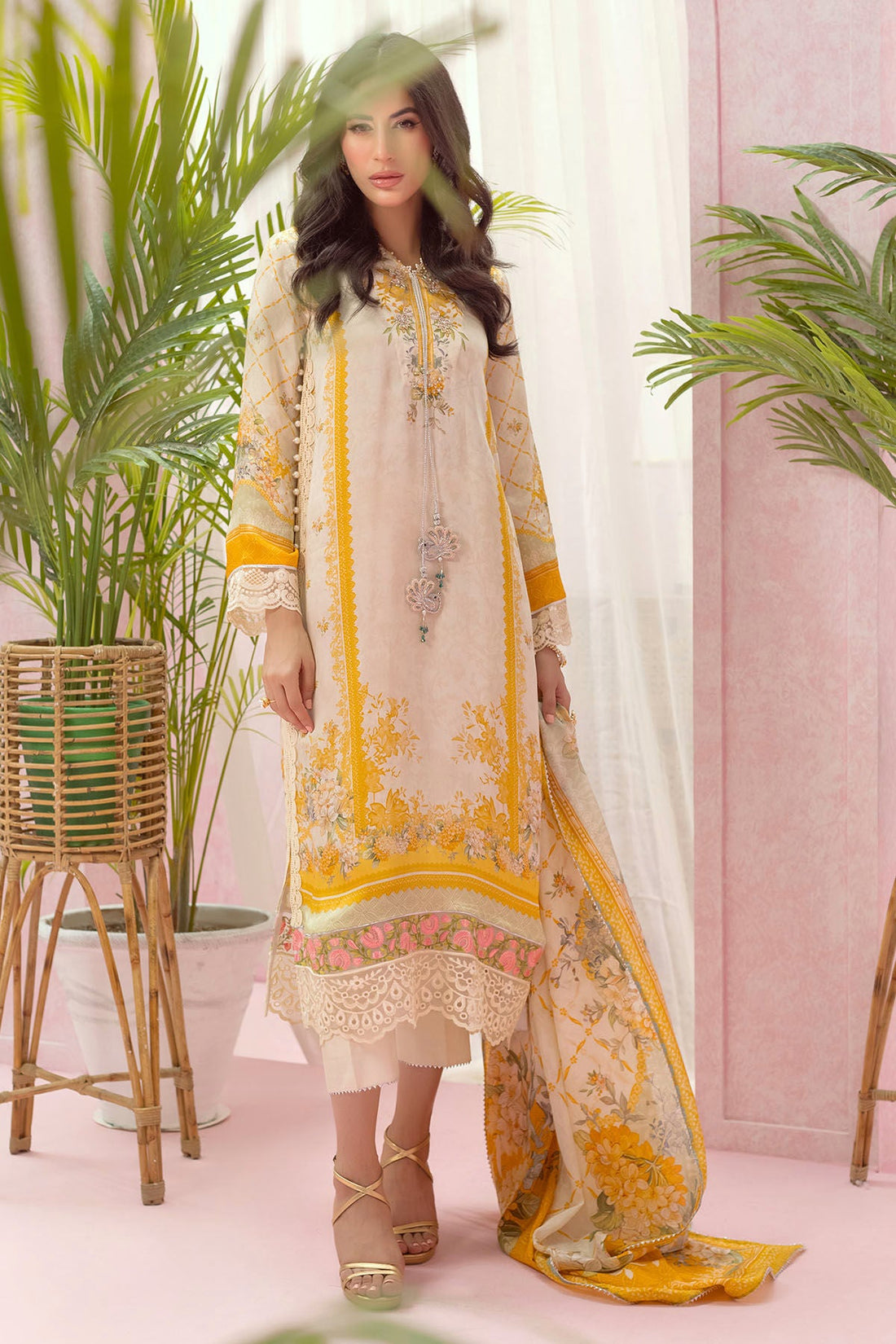 Annus Abrar | Luxe Silk Pret | NOEMIE by Annus Abrar - Designer Dress - Type: Luxury - Available at Sana Yasir - 100% Original