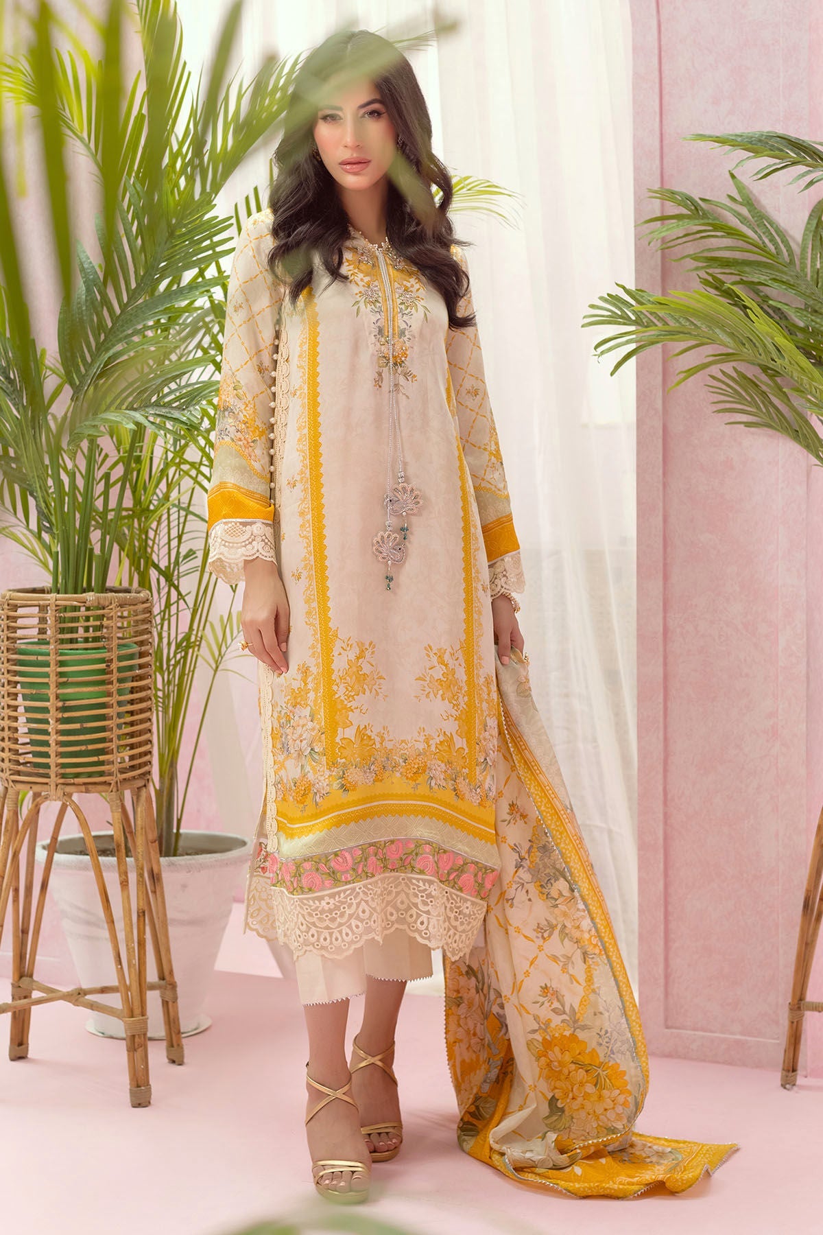 Annus Abrar | Luxe Silk Pret | NOEMIE by Annus Abrar - Designer Dress - Type: Luxury - Available at Sana Yasir - 100% Original
