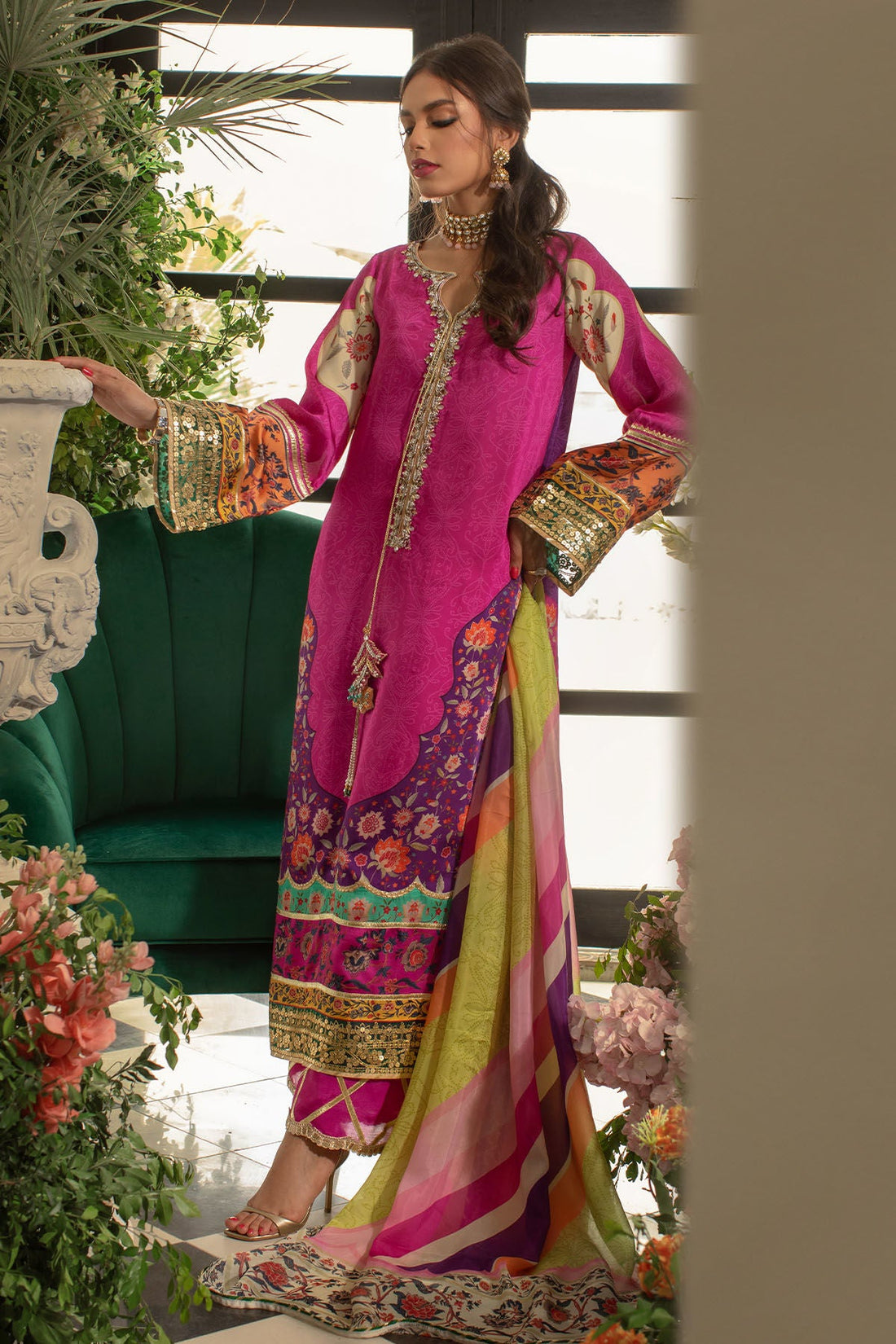 Annus Abrar | Luxe Silk Pret | RASHA by Annus Abrar - Designer Dress - Type: Luxury - Available at Sana Yasir - 100% Original