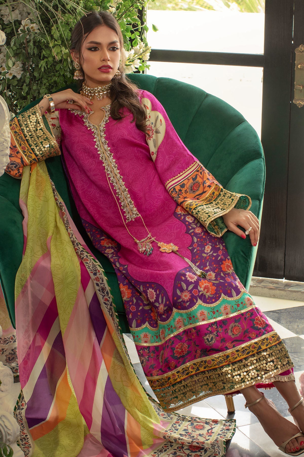 Annus Abrar | Luxe Silk Pret | RASHA by Annus Abrar - Designer Dress - Type: Luxury - Available at Sana Yasir - 100% Original