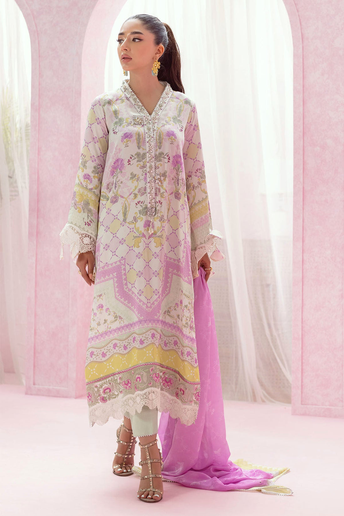 Annus Abrar | Luxe Silk Pret | REINE by Annus Abrar - Designer Dress - Type: Luxury - Available at Sana Yasir - 100% Original