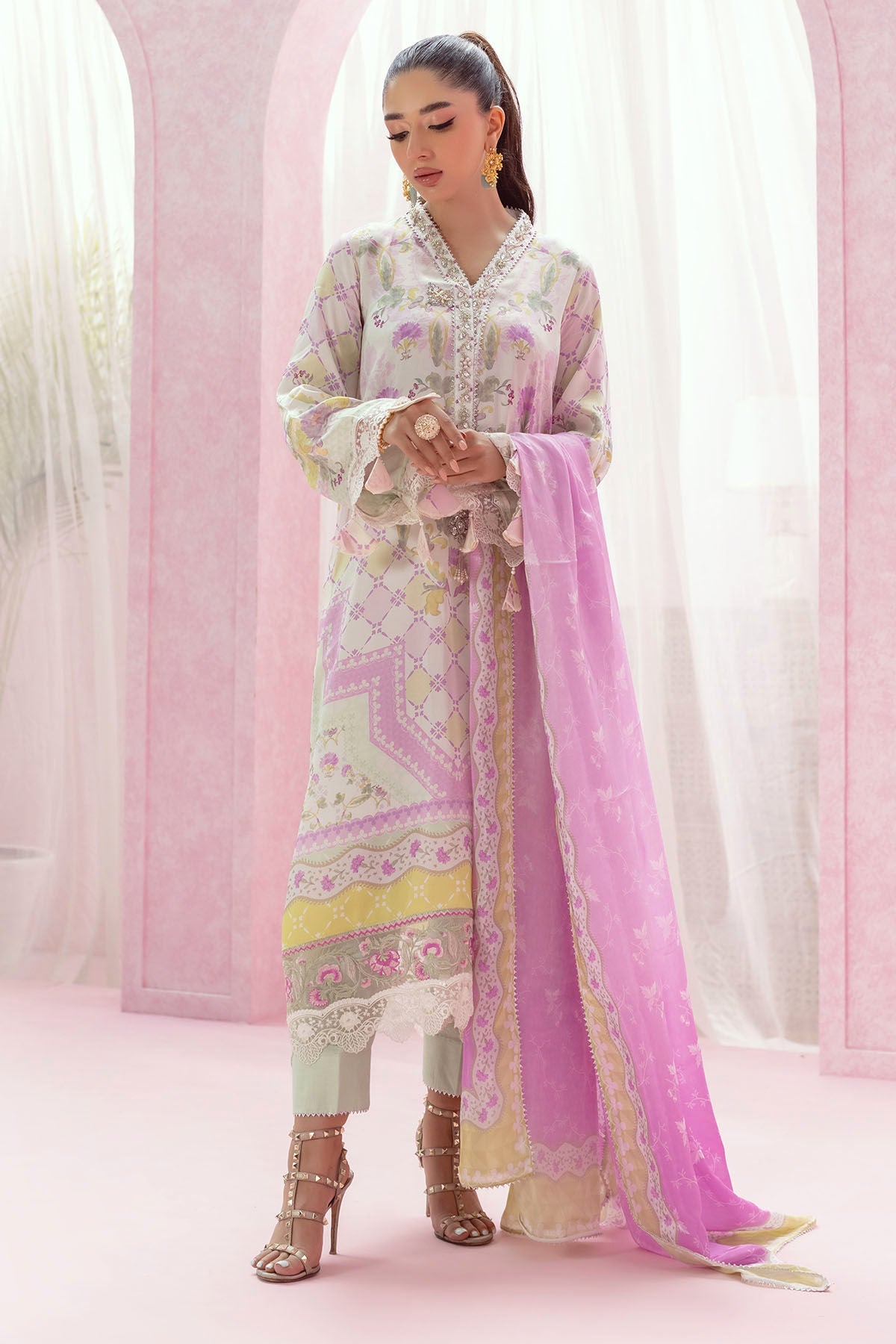 Annus Abrar | Luxe Silk Pret | REINE by Annus Abrar - Designer Dress - Type: Luxury - Available at Sana Yasir - 100% Original