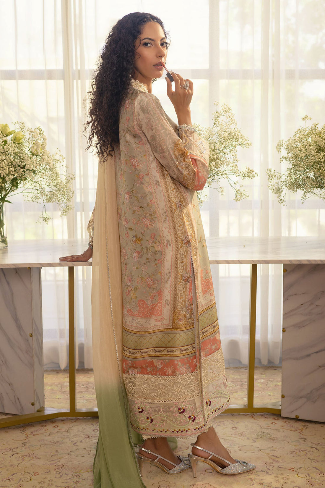 Annus Abrar | Luxe Silk Pret | RESHMA-SHIRT AND DUPATTA by Annus Abrar - Designer Dress - Type: Luxury - Available at Sana Yasir - 100% Original