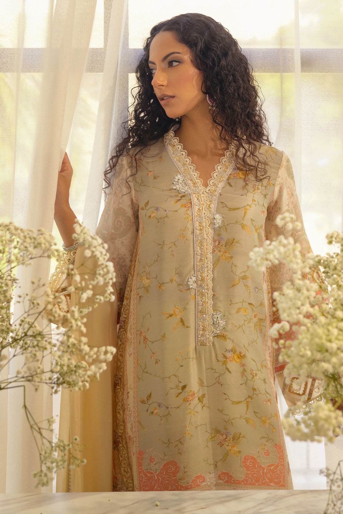 Annus Abrar | Luxe Silk Pret | RESHMA-SHIRT AND DUPATTA by Annus Abrar - Designer Dress - Type: Luxury - Available at Sana Yasir - 100% Original