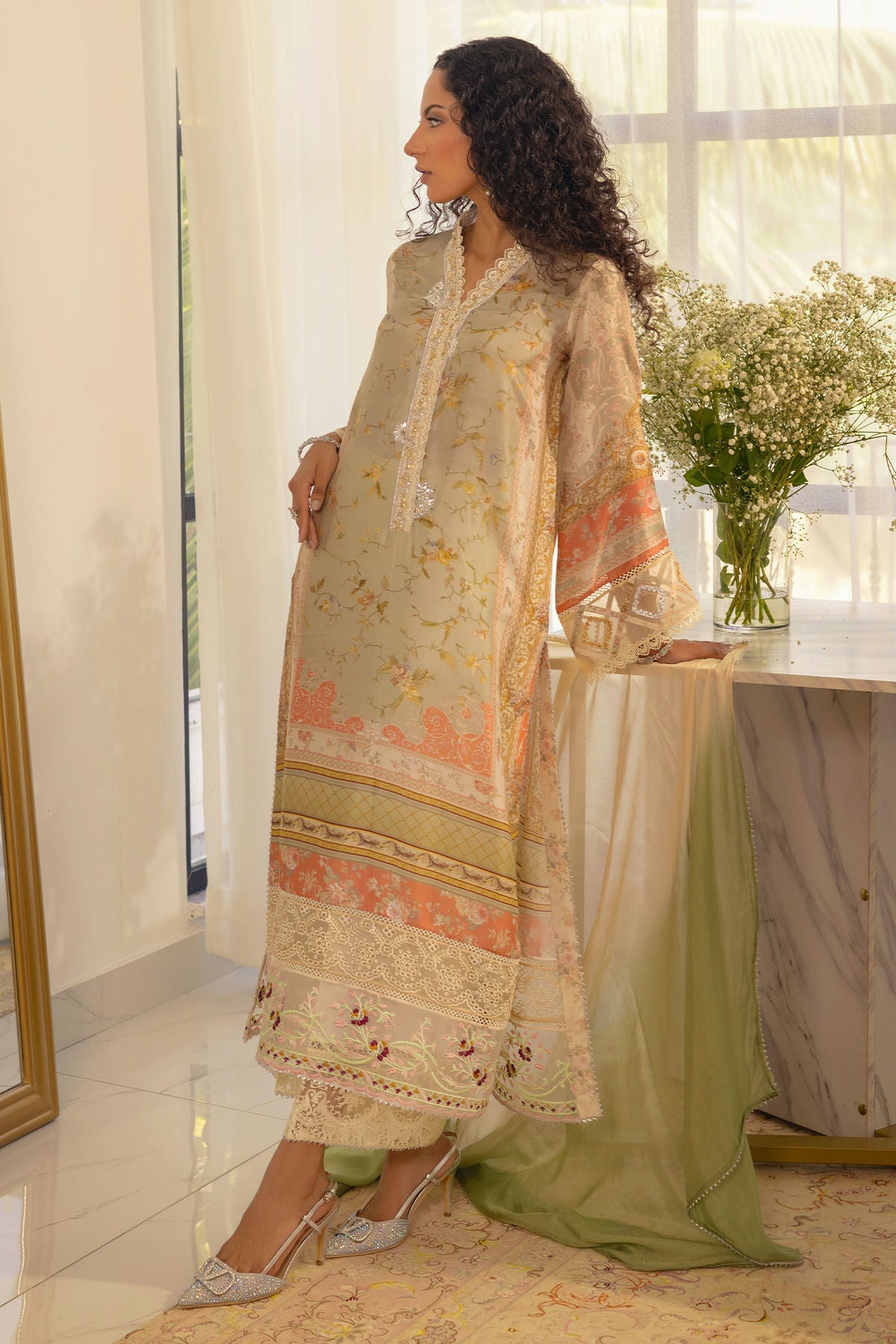 Annus Abrar | Luxe Silk Pret | RESHMA-SHIRT AND DUPATTA by Annus Abrar - Designer Dress - Type: Luxury - Available at Sana Yasir - 100% Original