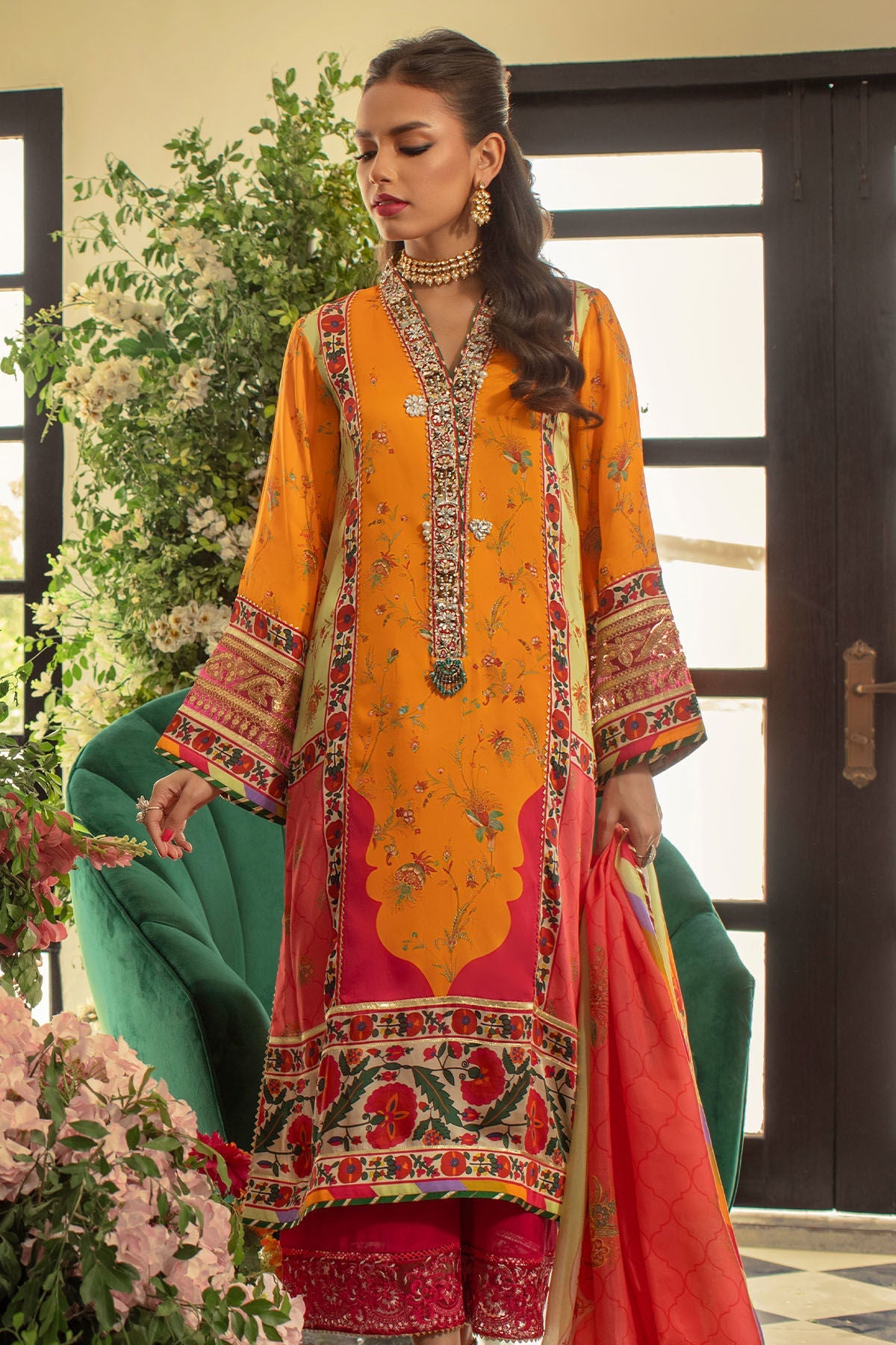 Annus Abrar | Luxe Silk Pret | SABRINA by Annus Abrar - Designer Dress - Type: Luxury - Available at Sana Yasir - 100% Original
