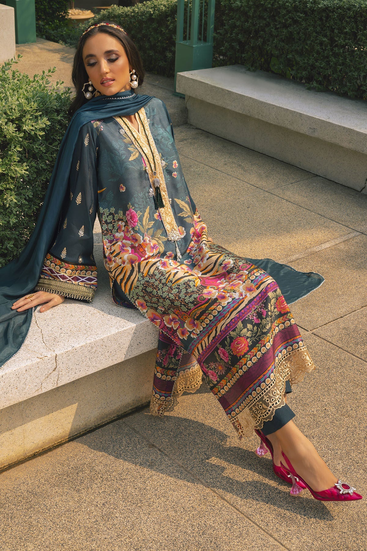Annus Abrar | Luxe Silk Pret | SIBYL by Annus Abrar - Designer Dress - Type: Luxury - Available at Sana Yasir - 100% Original