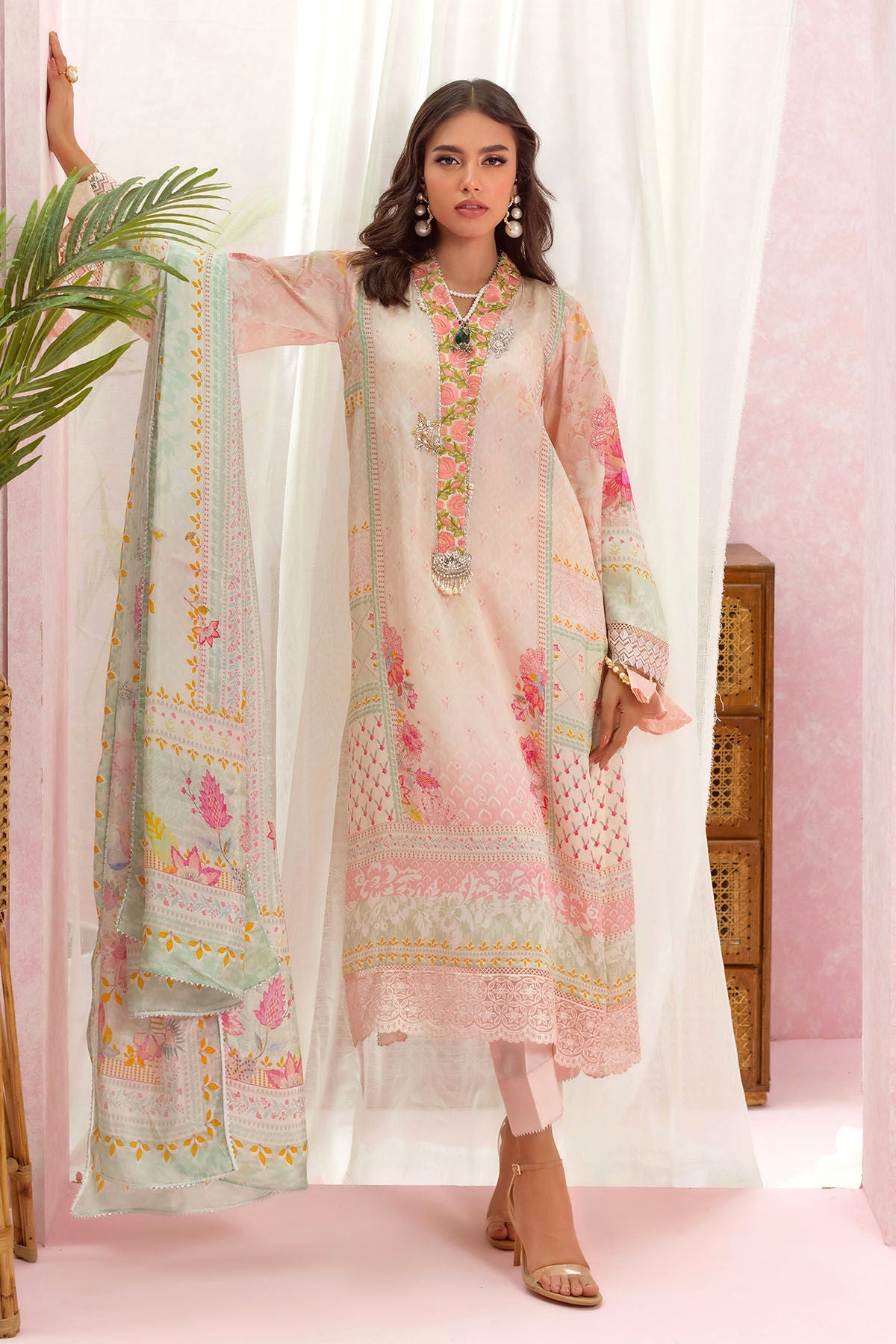 Annus Abrar | Luxe Silk Pret | SYLVIE by Annus Abrar - Designer Dress - Type: Luxury - Available at Sana Yasir - 100% Original