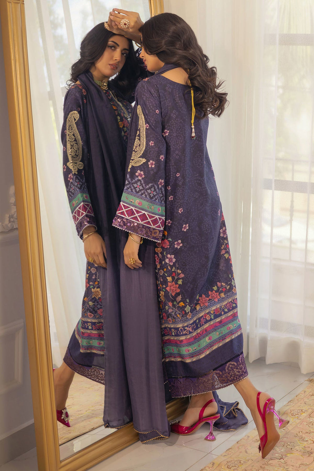Annus Abrar | Luxe Silk Pret | ZELYA-SHIRT AND DUPATTA by Annus Abrar - Designer Dress - Type: Luxury - Available at Sana Yasir - 100% Original
