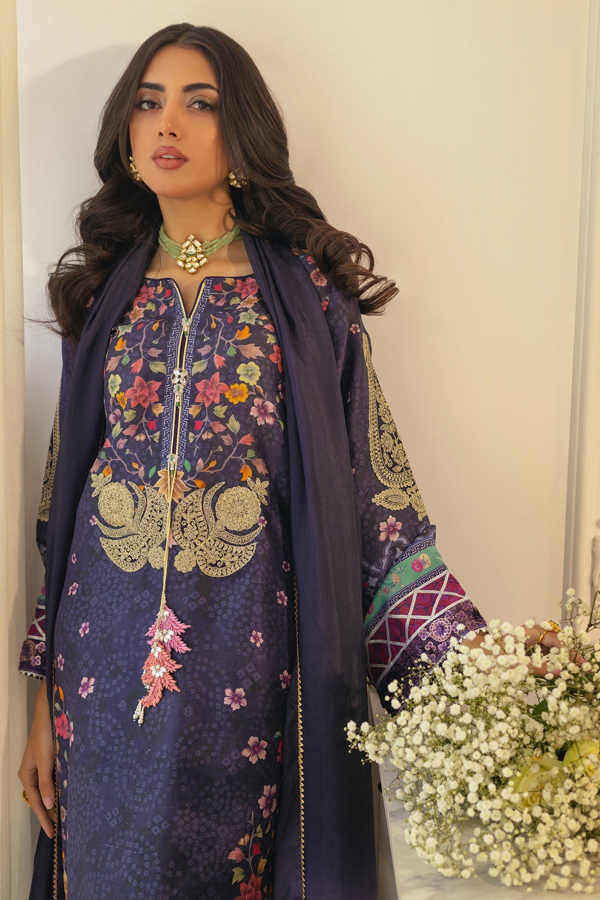 Annus Abrar | Luxe Silk Pret | ZELYA-SHIRT AND DUPATTA by Annus Abrar - Designer Dress - Type: Luxury - Available at Sana Yasir - 100% Original