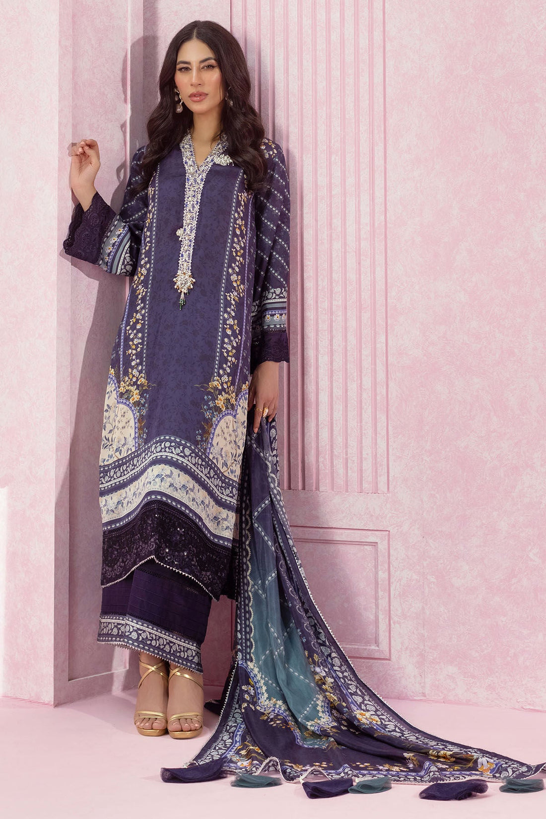 Annus Abrar | Luxe Silk Pret | ZOEY by Annus Abrar - Designer Dress - Type: Luxury - Available at Sana Yasir - 100% Original