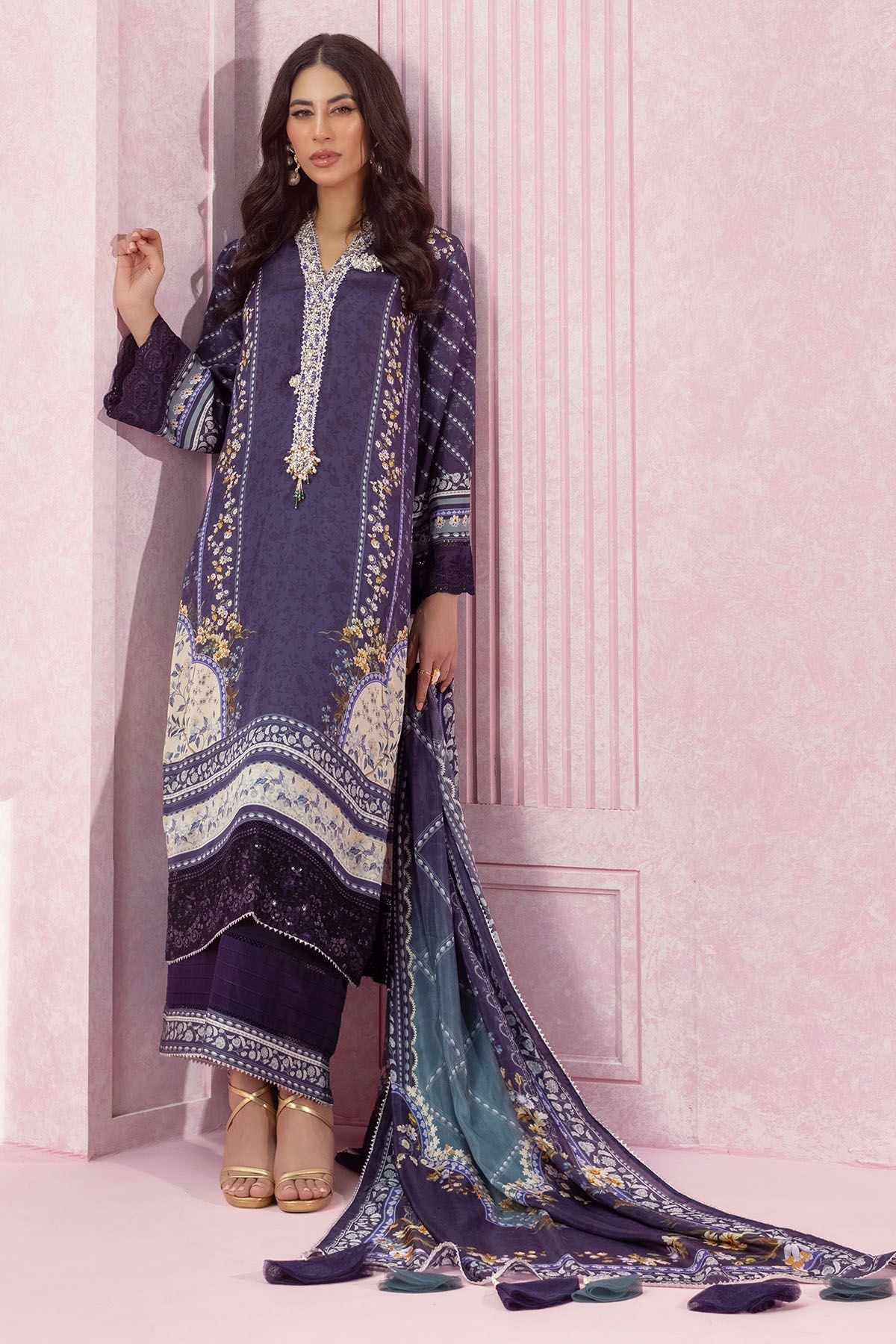 Annus Abrar | Luxe Silk Pret | ZOEY by Annus Abrar - Designer Dress - Type: Luxury - Available at Sana Yasir - 100% Original