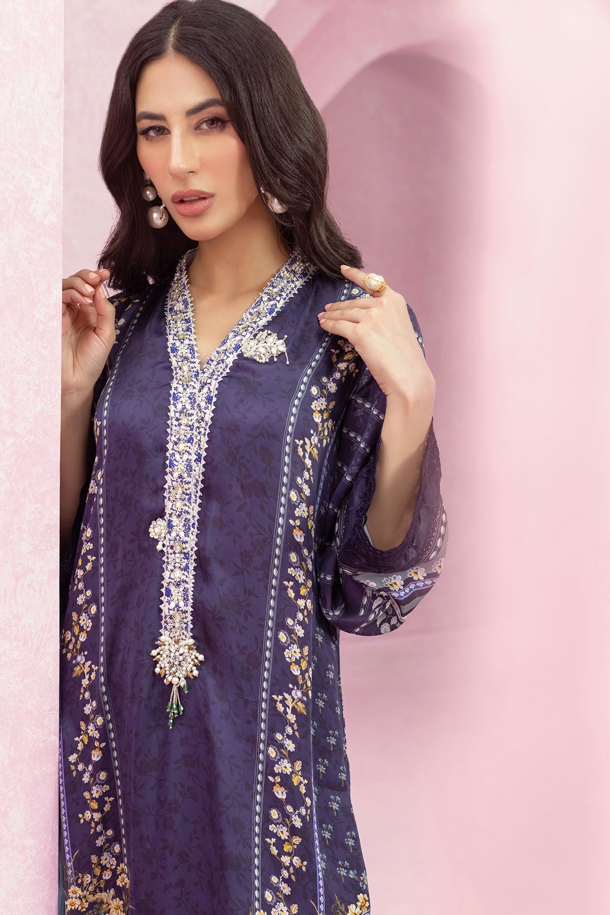 Annus Abrar | Luxe Silk Pret | ZOEY by Annus Abrar - Designer Dress - Type: Luxury - Available at Sana Yasir - 100% Original