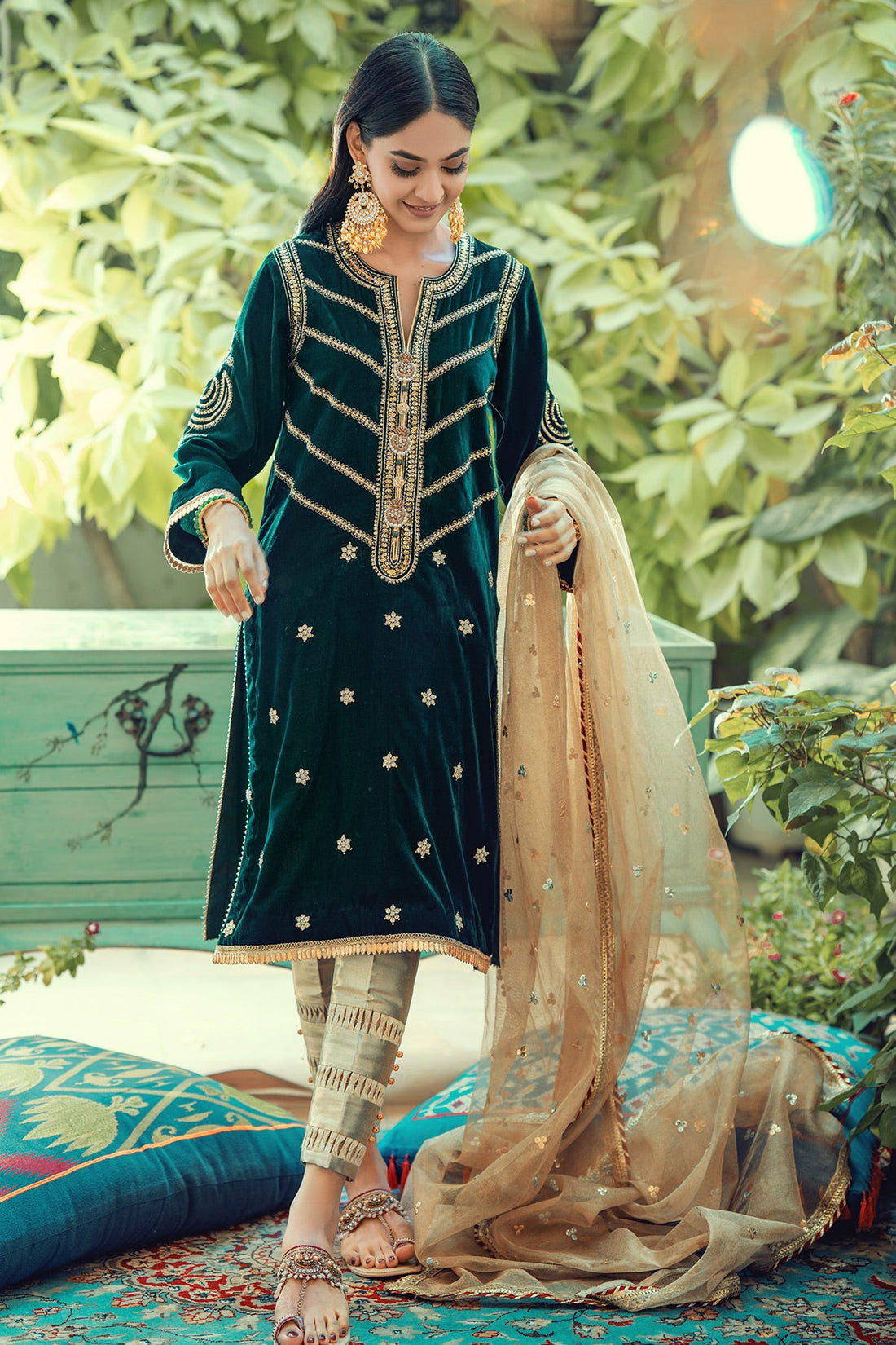 Annus Abrar | Semi Formals | AFSHAN-MERALD by Annus Abrar - Designer Dress - Type: Formal - Available at Sana Yasir - 100% Original