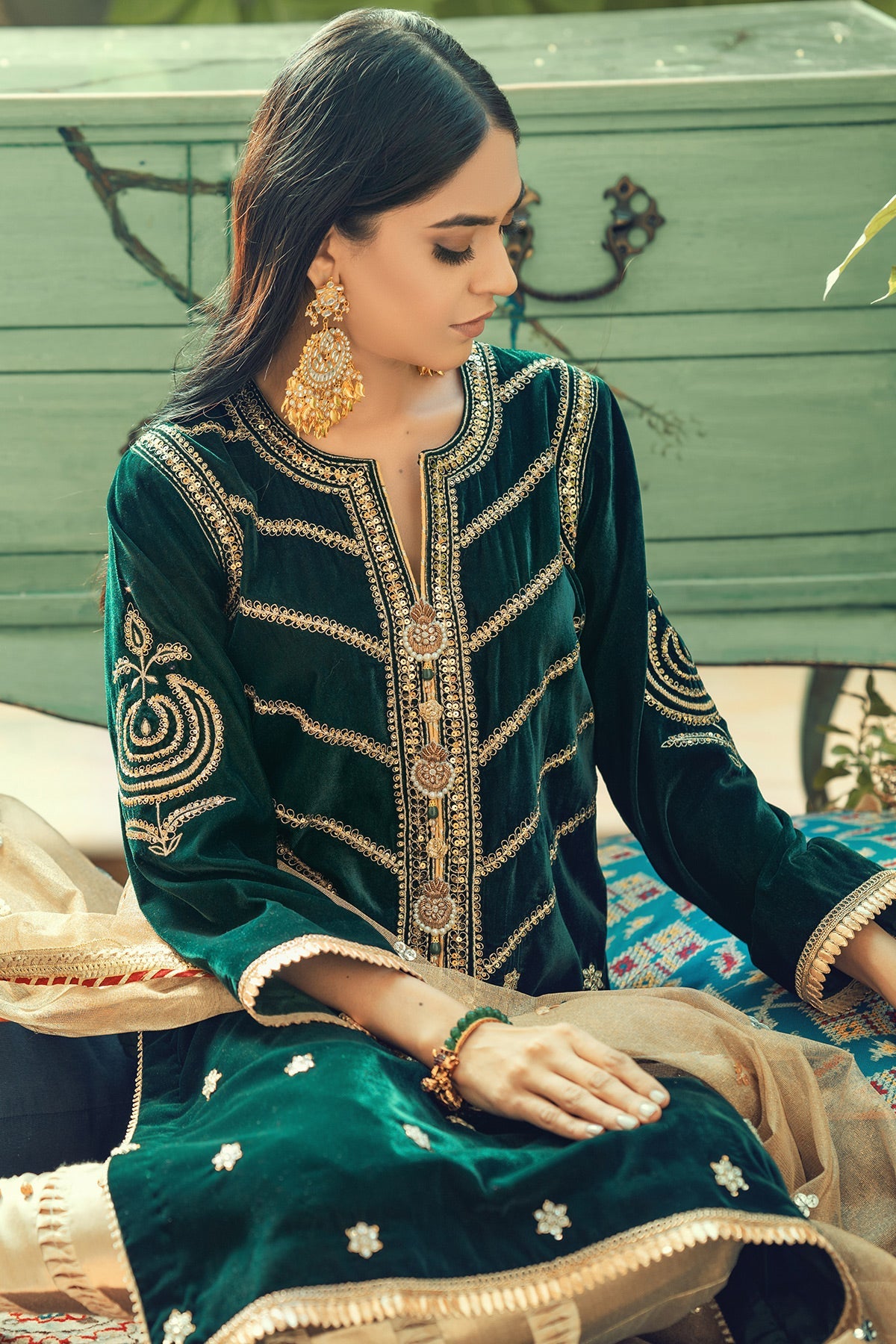 Annus Abrar | Semi Formals | AFSHAN-MERALD by Annus Abrar - Designer Dress - Type: Formal - Available at Sana Yasir - 100% Original