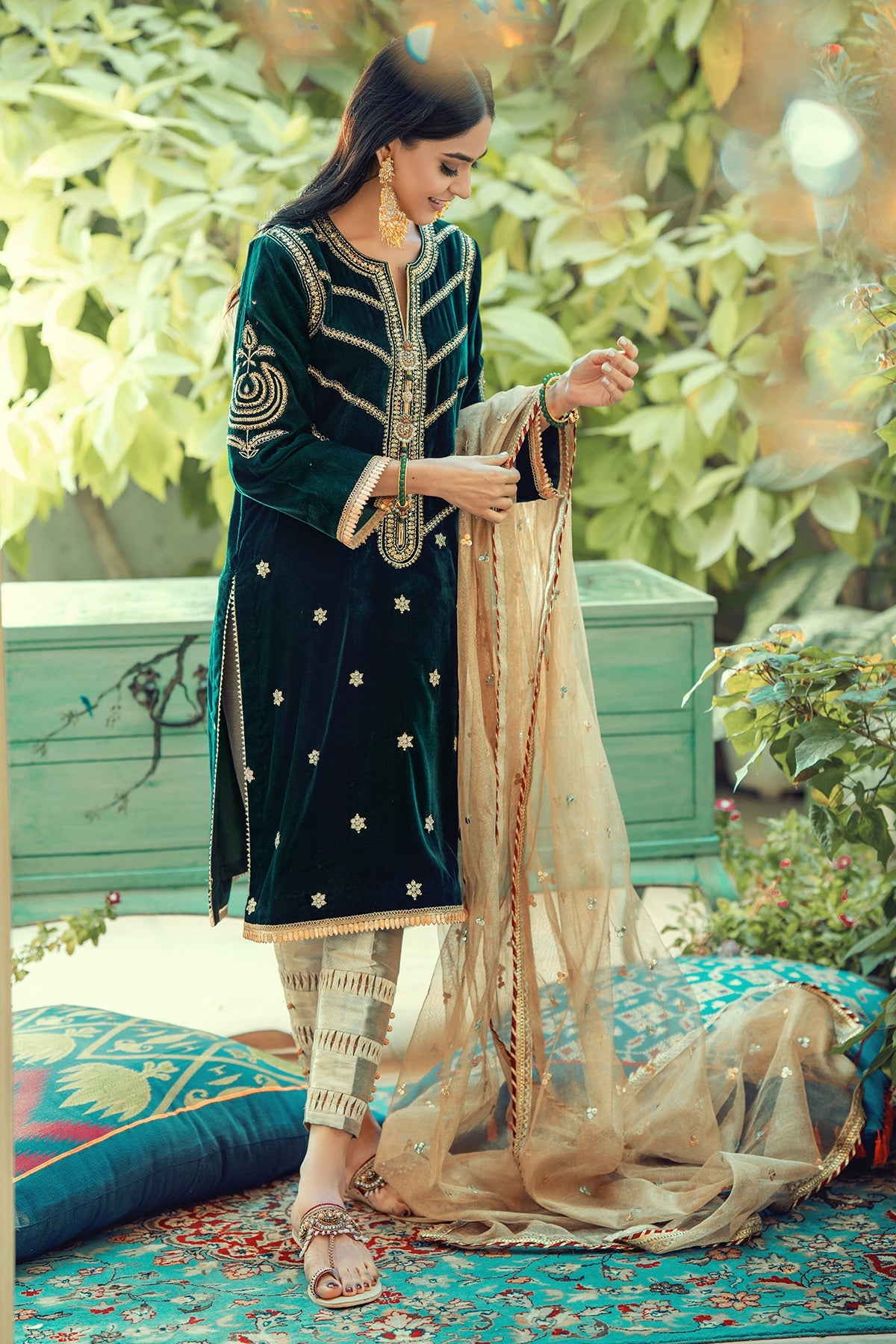 Annus Abrar | Semi Formals | AFSHAN-MERALD by Annus Abrar - Designer Dress - Type: Formal - Available at Sana Yasir - 100% Original