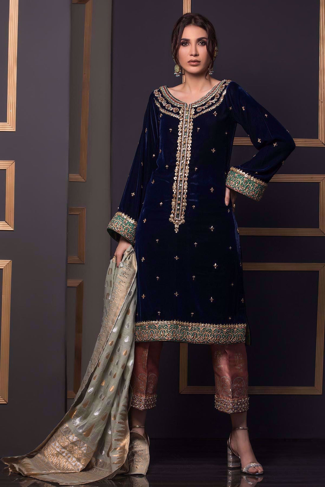 Annus Abrar | Semi Formals | ETOILES BLEU by Annus Abrar - Designer Dress - Type: Formal - Available at Sana Yasir - 100% Original