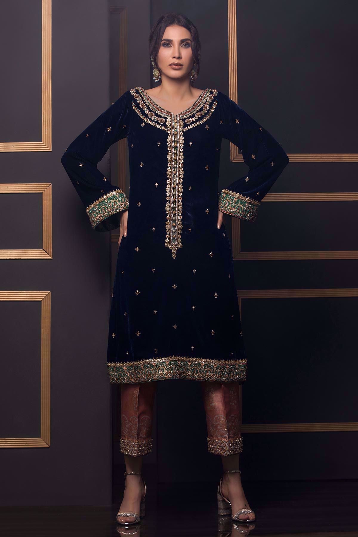Annus Abrar | Semi Formals | ETOILES BLEU by Annus Abrar - Designer Dress - Type: Formal - Available at Sana Yasir - 100% Original