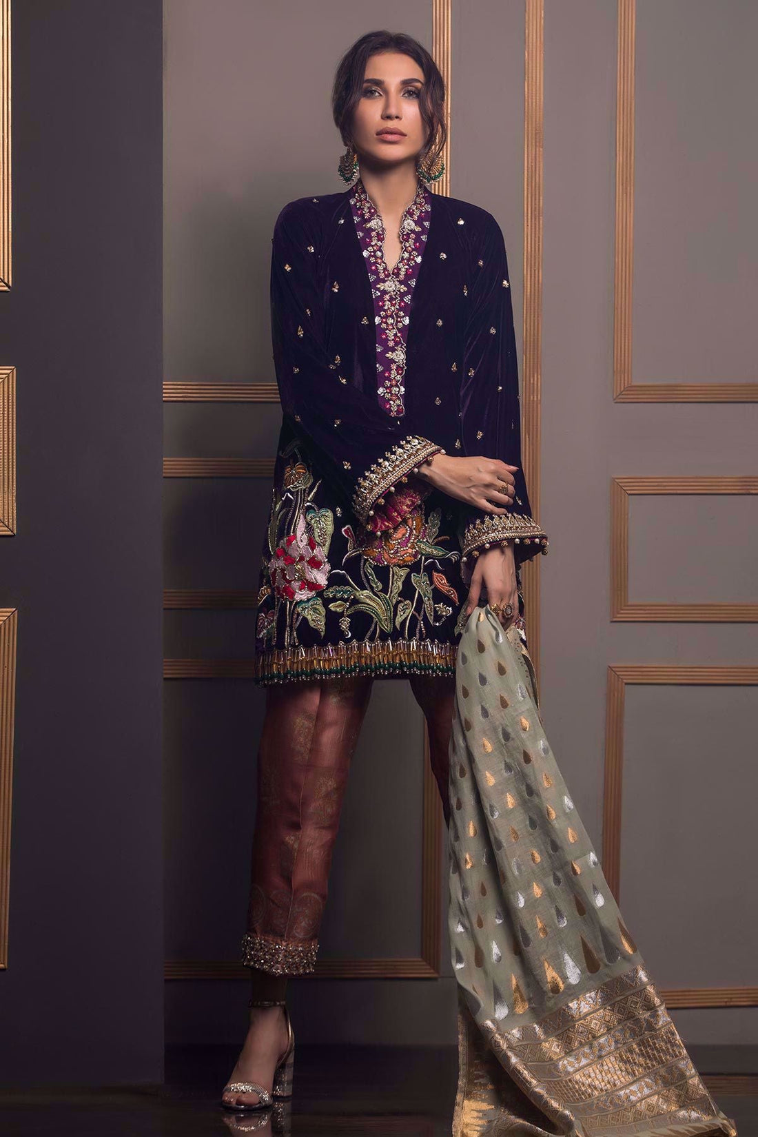 Annus Abrar | Semi Formals | VIOLET BRUME by Annus Abrar - Designer Dress - Type: Formal - Available at Sana Yasir - 100% Original