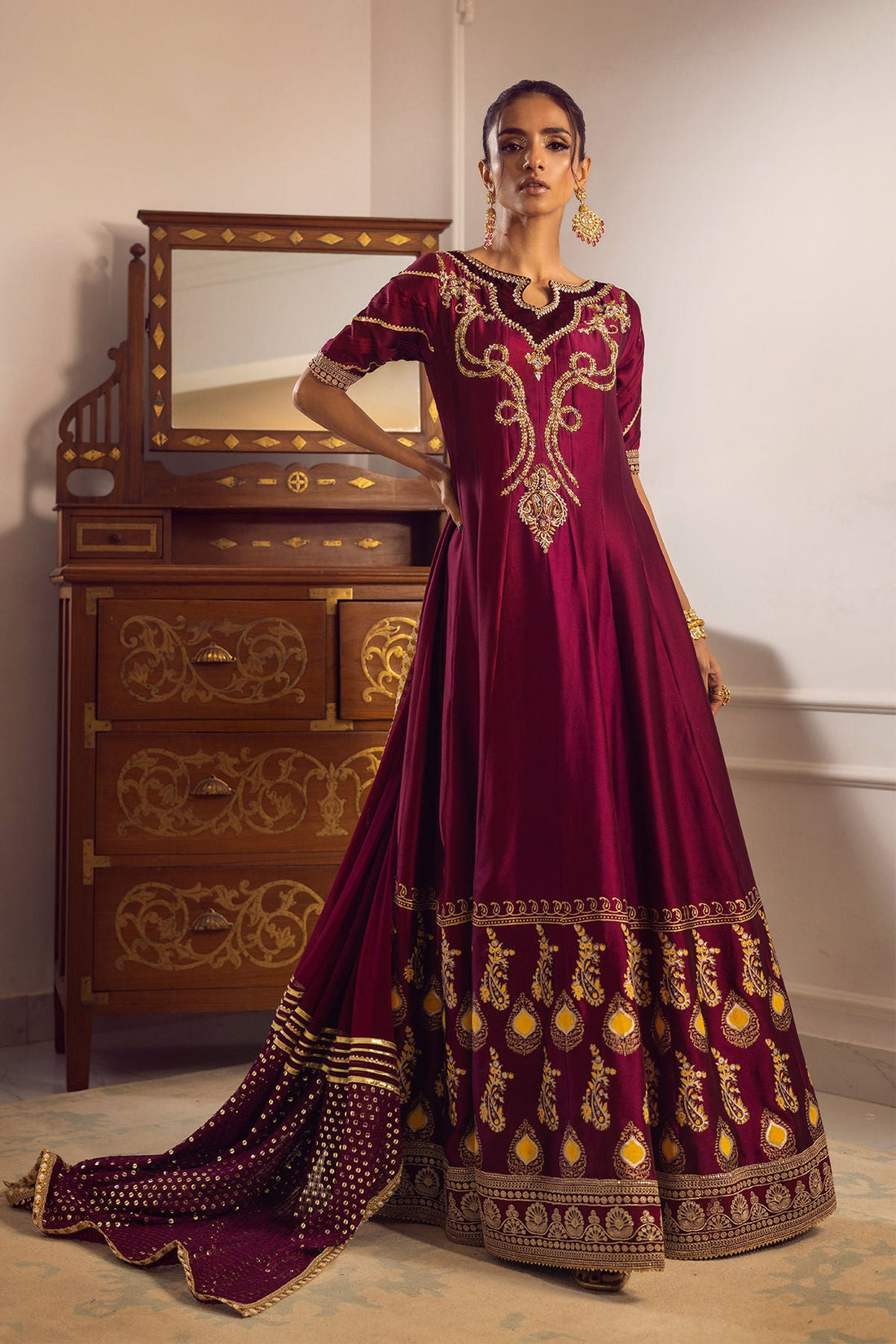 Annus Abrar | Melia Luxe Formals | Gulsheen Kalidar by Annus Abrar - Designer Dress - Type: Ladies Clothes - Available at Sana Yasir - 100% Original