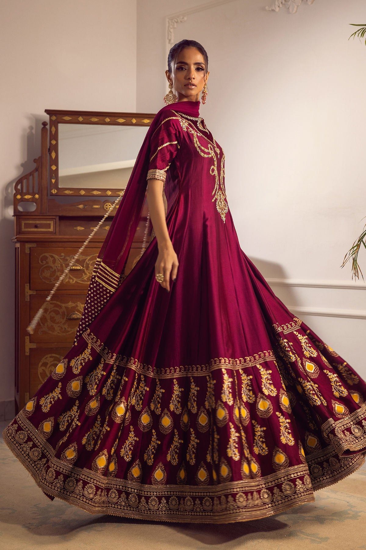 Annus Abrar | Melia Luxe Formals | Gulsheen Kalidar by Annus Abrar - Designer Dress - Type: Ladies Clothes - Available at Sana Yasir - 100% Original