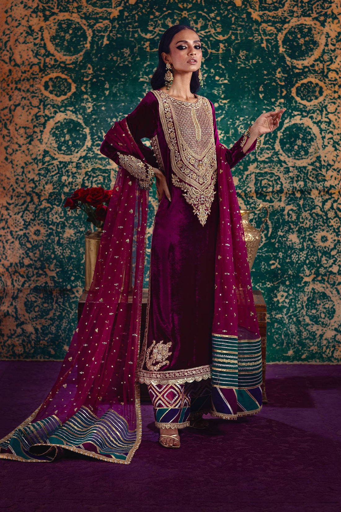 Annus Abrar | Mirha Winter Velour | Ezra by Annus Abrar - Designer Dress - Type: Ladies Clothes - Available at Sana Yasir - 100% Original