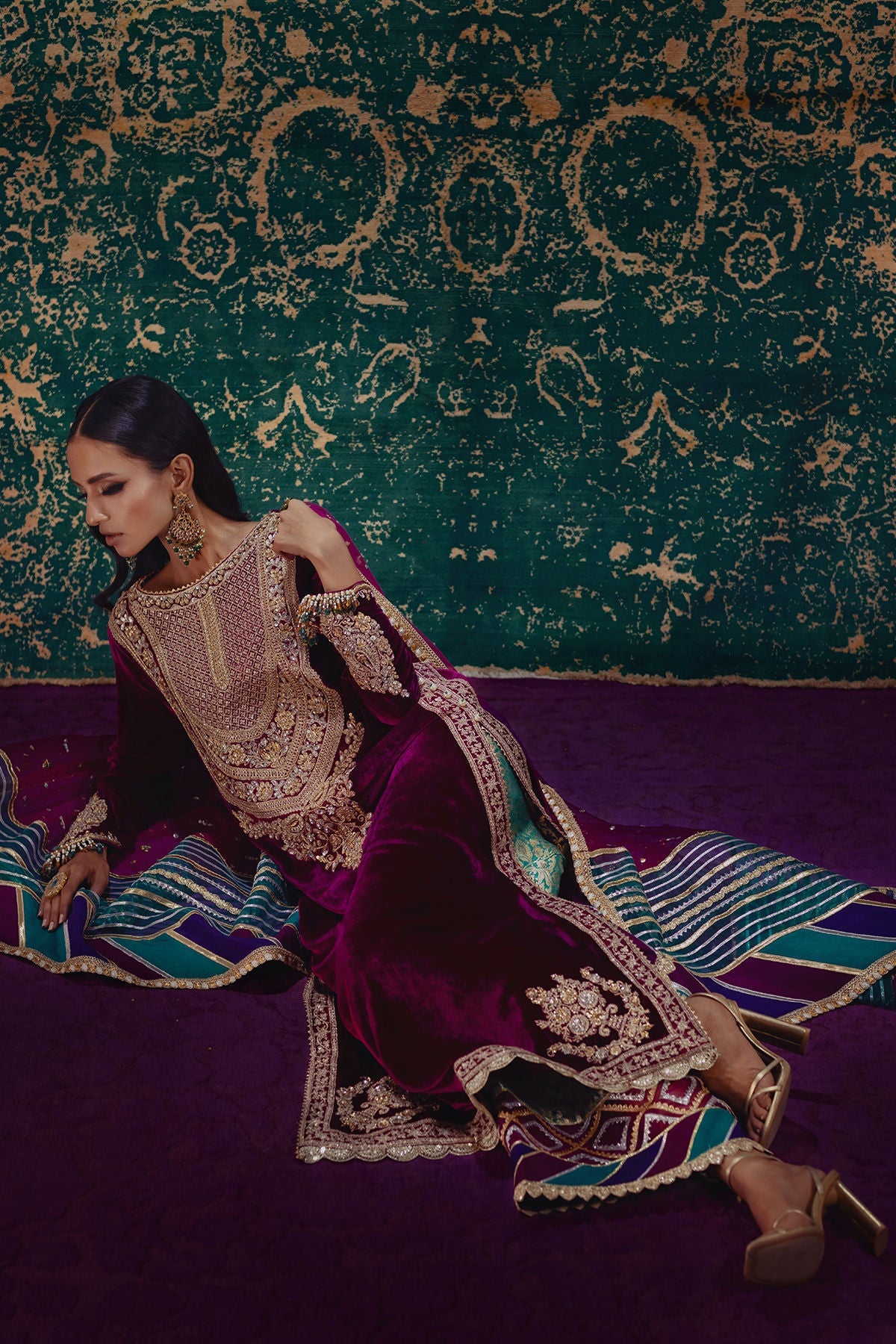 Annus Abrar | Mirha Winter Velour | Ezra by Annus Abrar - Designer Dress - Type: Ladies Clothes - Available at Sana Yasir - 100% Original