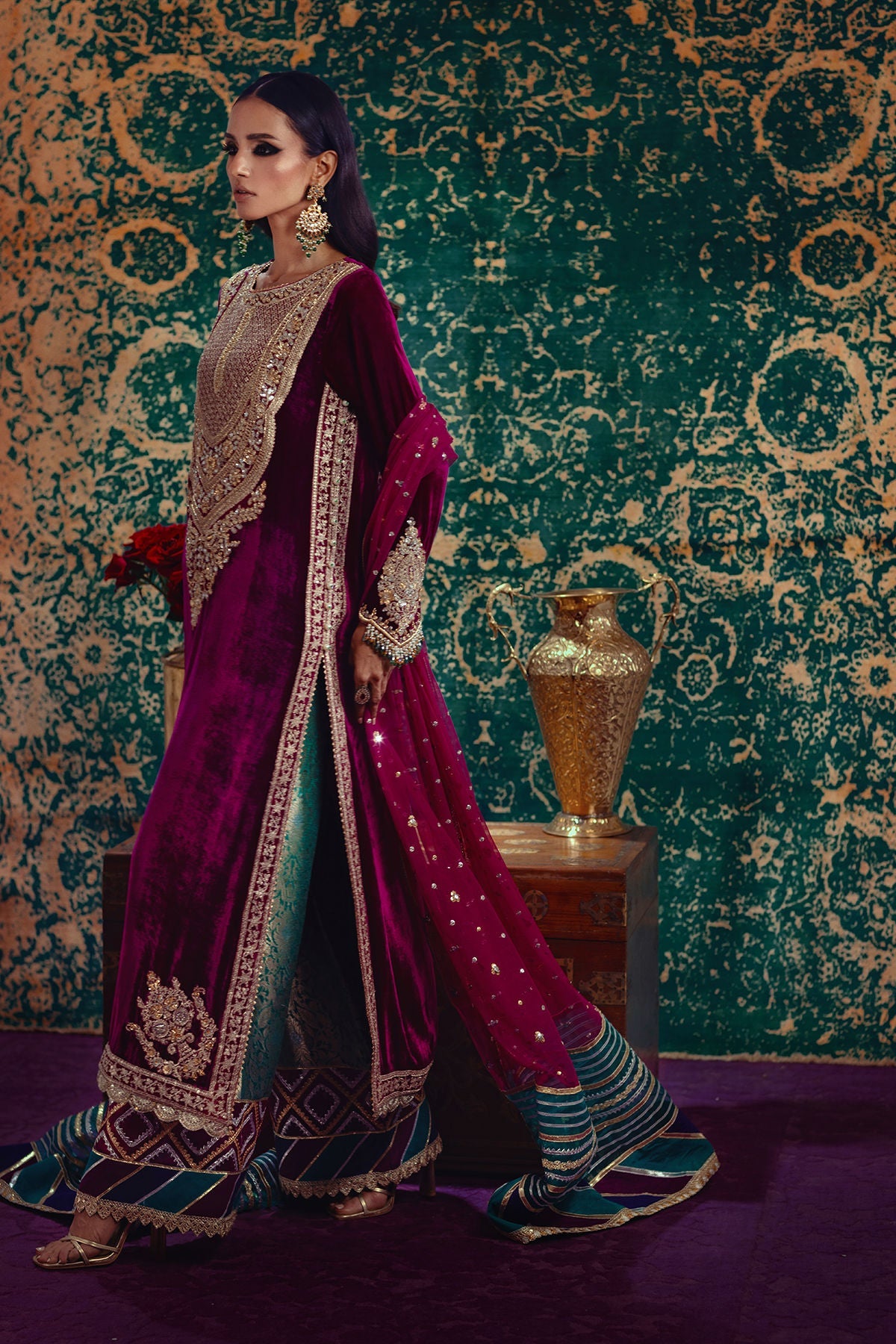 Annus Abrar | Mirha Winter Velour | Ezra by Annus Abrar - Designer Dress - Type: Ladies Clothes - Available at Sana Yasir - 100% Original