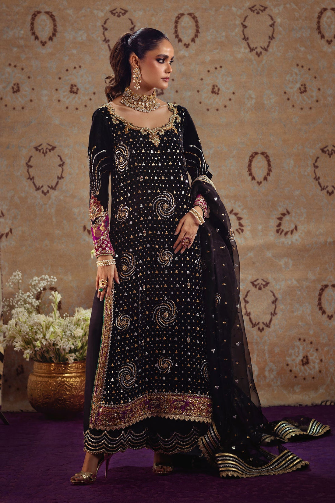 Annus Abrar | Mirha Winter Velour | Marin by Annus Abrar - Designer Dress - Type: Ladies Clothes - Available at Sana Yasir - 100% Original