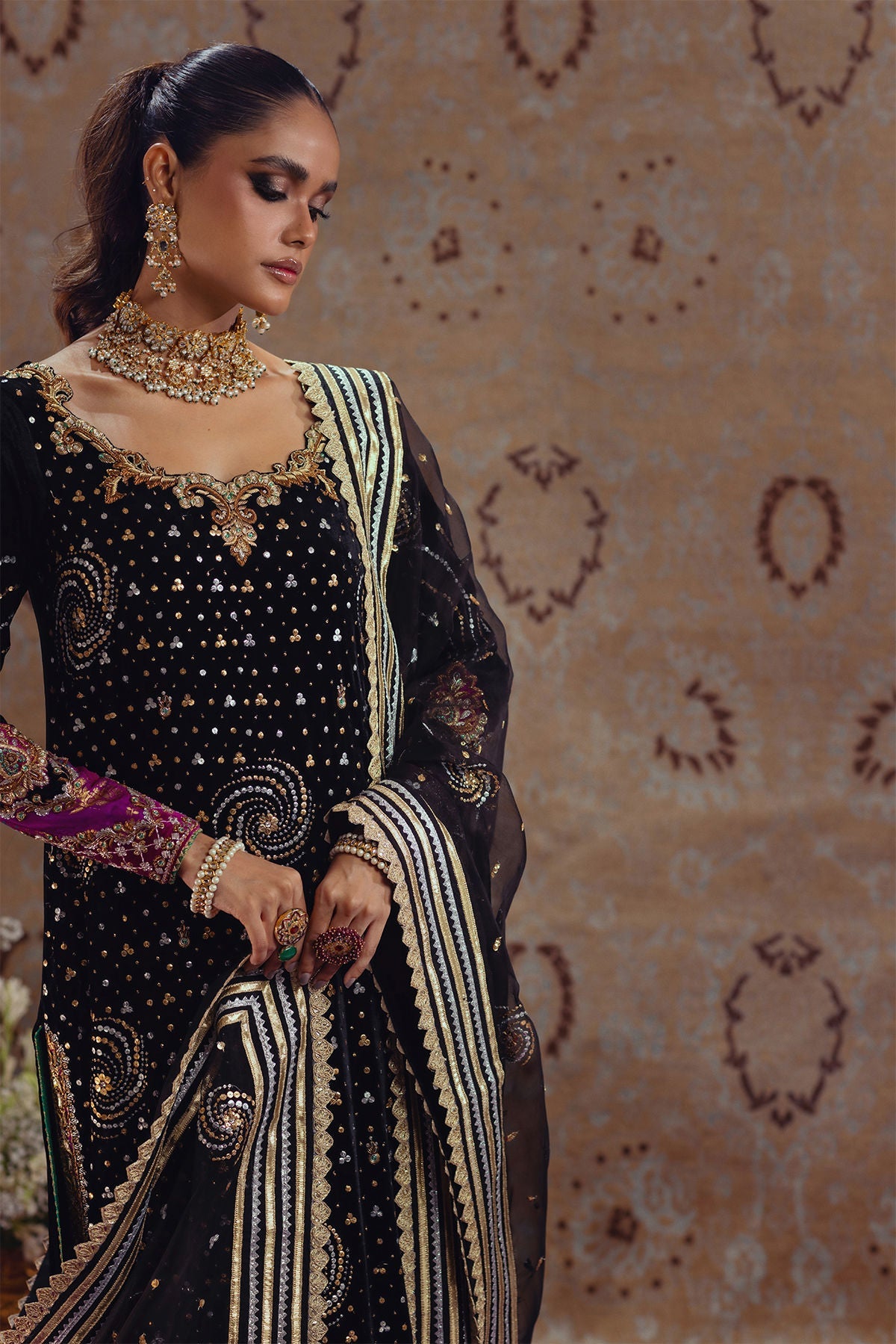 Annus Abrar | Mirha Winter Velour | Marin by Annus Abrar - Designer Dress - Type: Ladies Clothes - Available at Sana Yasir - 100% Original