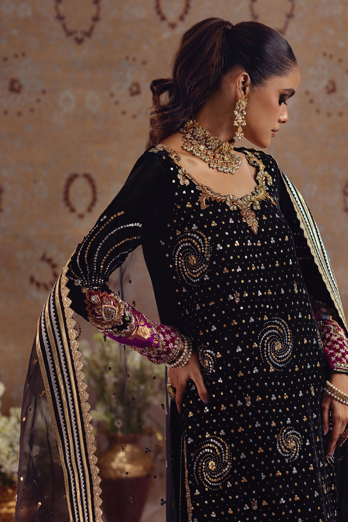 Annus Abrar | Mirha Winter Velour | Marin by Annus Abrar - Designer Dress - Type: Ladies Clothes - Available at Sana Yasir - 100% Original