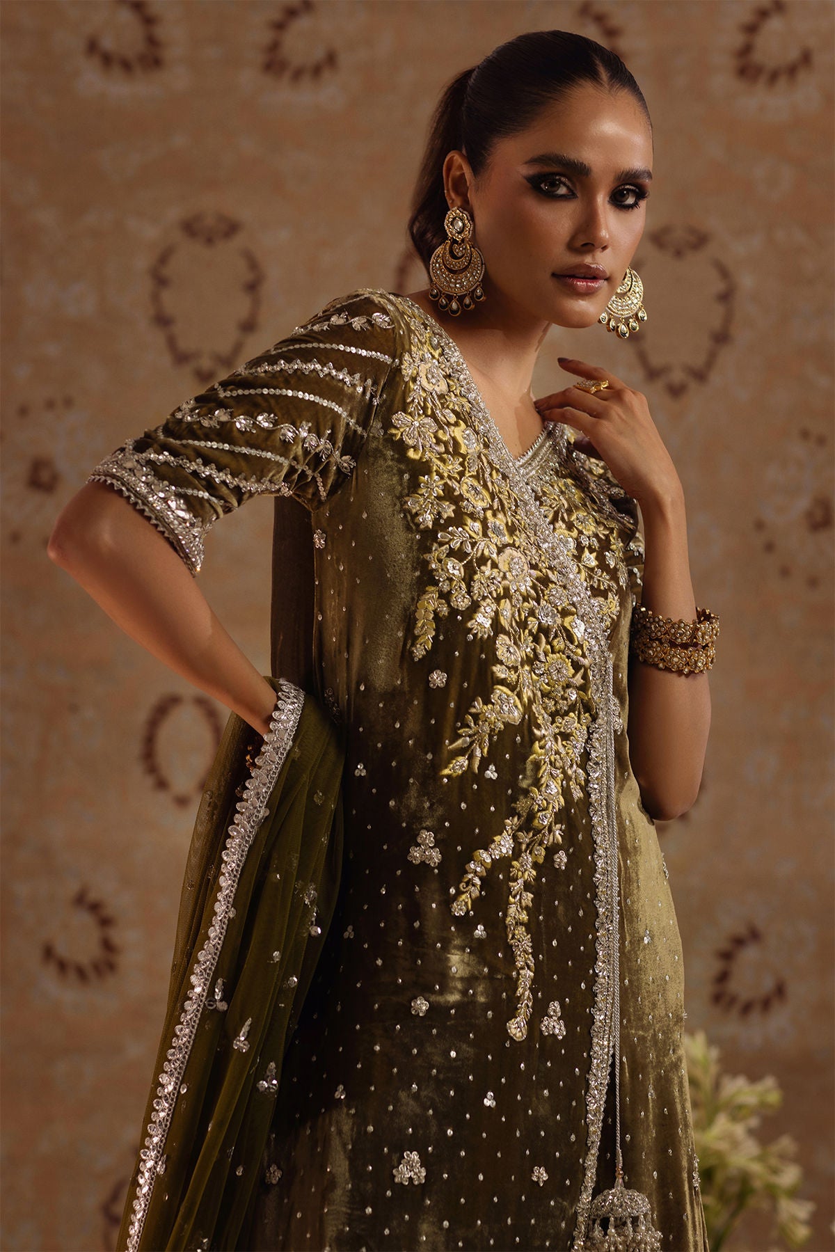 Annus Abrar | Mirha Winter Velour | Emur by Annus Abrar - Designer Dress - Type: Ladies Clothes - Available at Sana Yasir - 100% Original