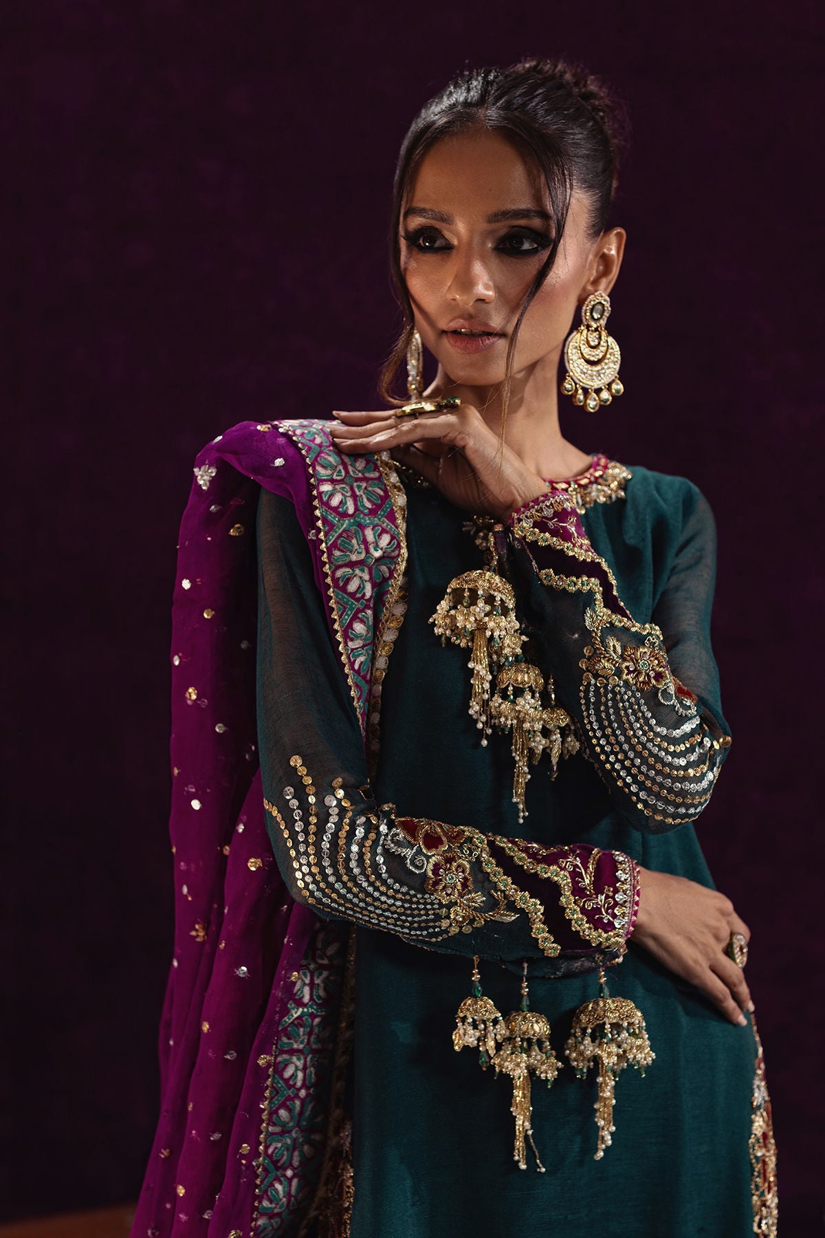 Annus Abrar | Mirha Winter Velour | Lila by Annus Abrar - Designer Dress - Type: Ladies Clothes - Available at Sana Yasir - 100% Original
