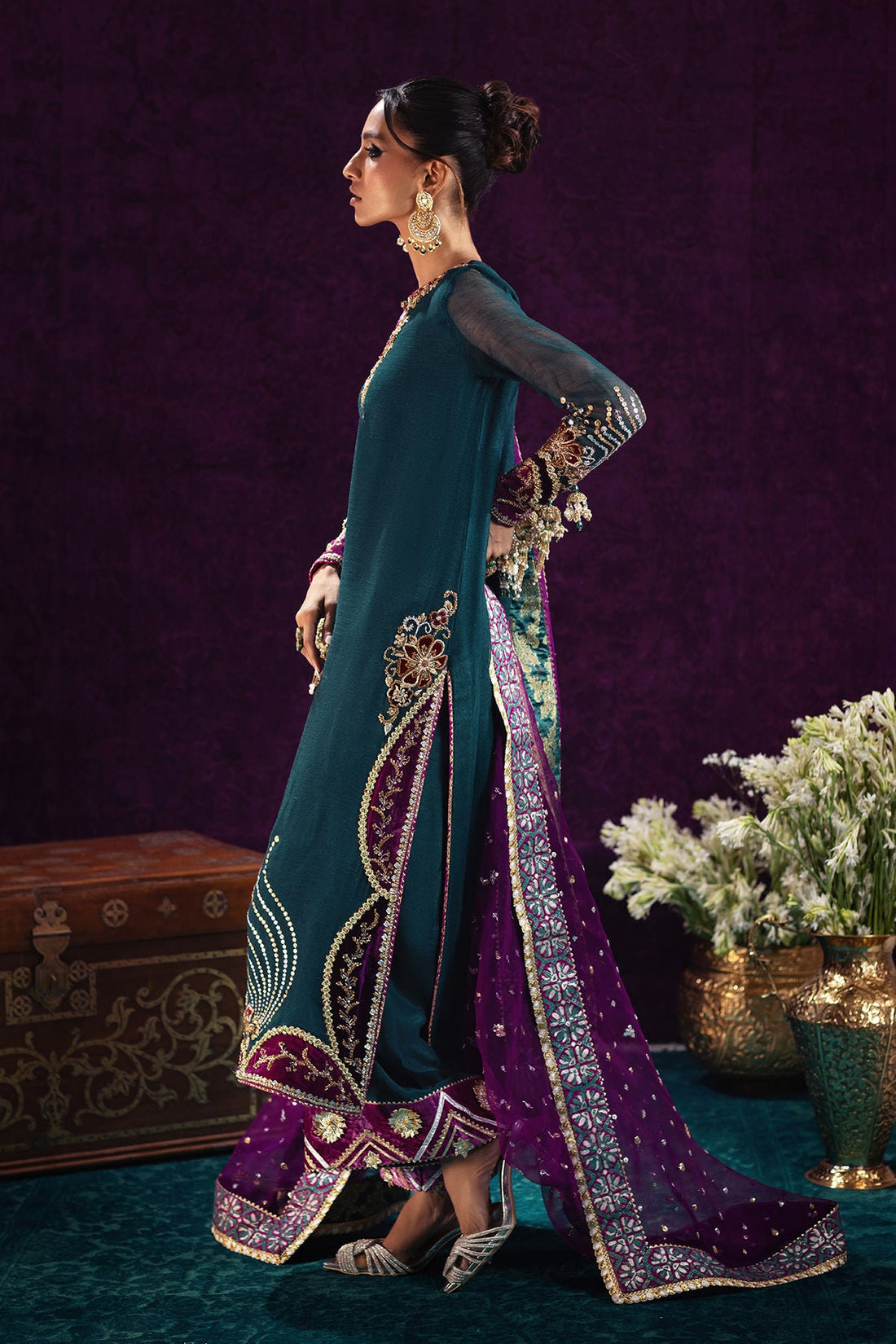Annus Abrar | Mirha Winter Velour | Lila by Annus Abrar - Designer Dress - Type: Ladies Clothes - Available at Sana Yasir - 100% Original
