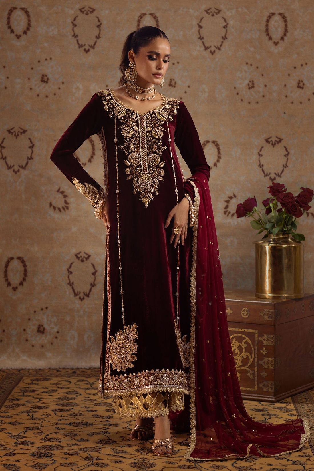 Annus Abrar | Mirha Winter Velour | Arwa by Annus Abrar - Designer Dress - Type: Ladies Clothes - Available at Sana Yasir - 100% Original