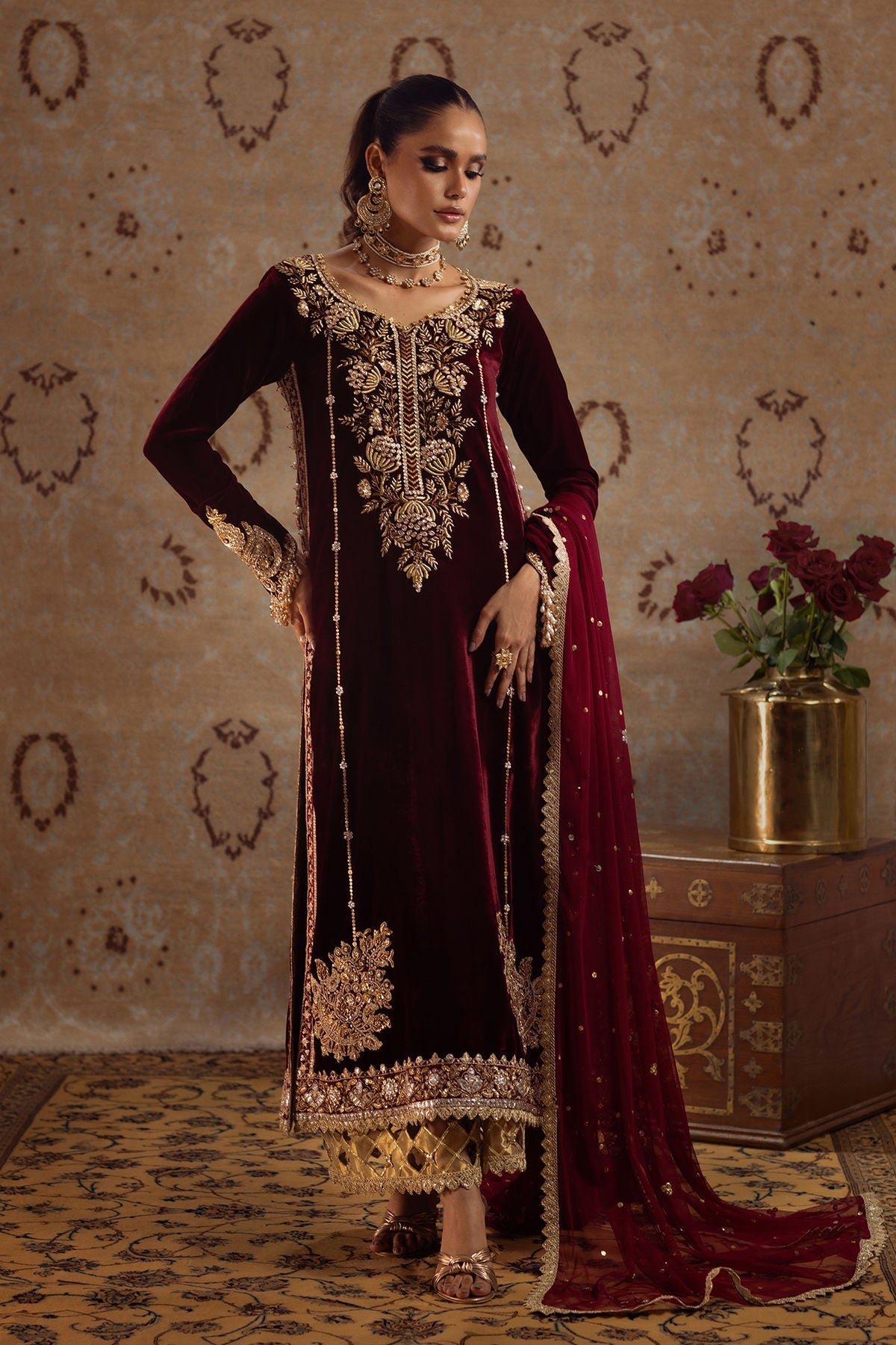 Annus Abrar | Mirha Winter Velour | Arwa by Annus Abrar - Designer Dress - Type: Ladies Clothes - Available at Sana Yasir - 100% Original