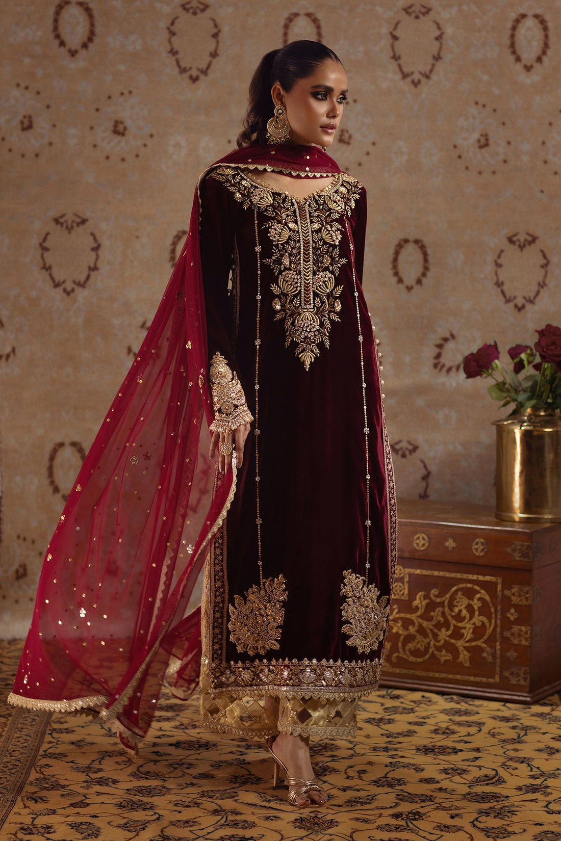 Annus Abrar | Mirha Winter Velour | Arwa by Annus Abrar - Designer Dress - Type: Ladies Clothes - Available at Sana Yasir - 100% Original