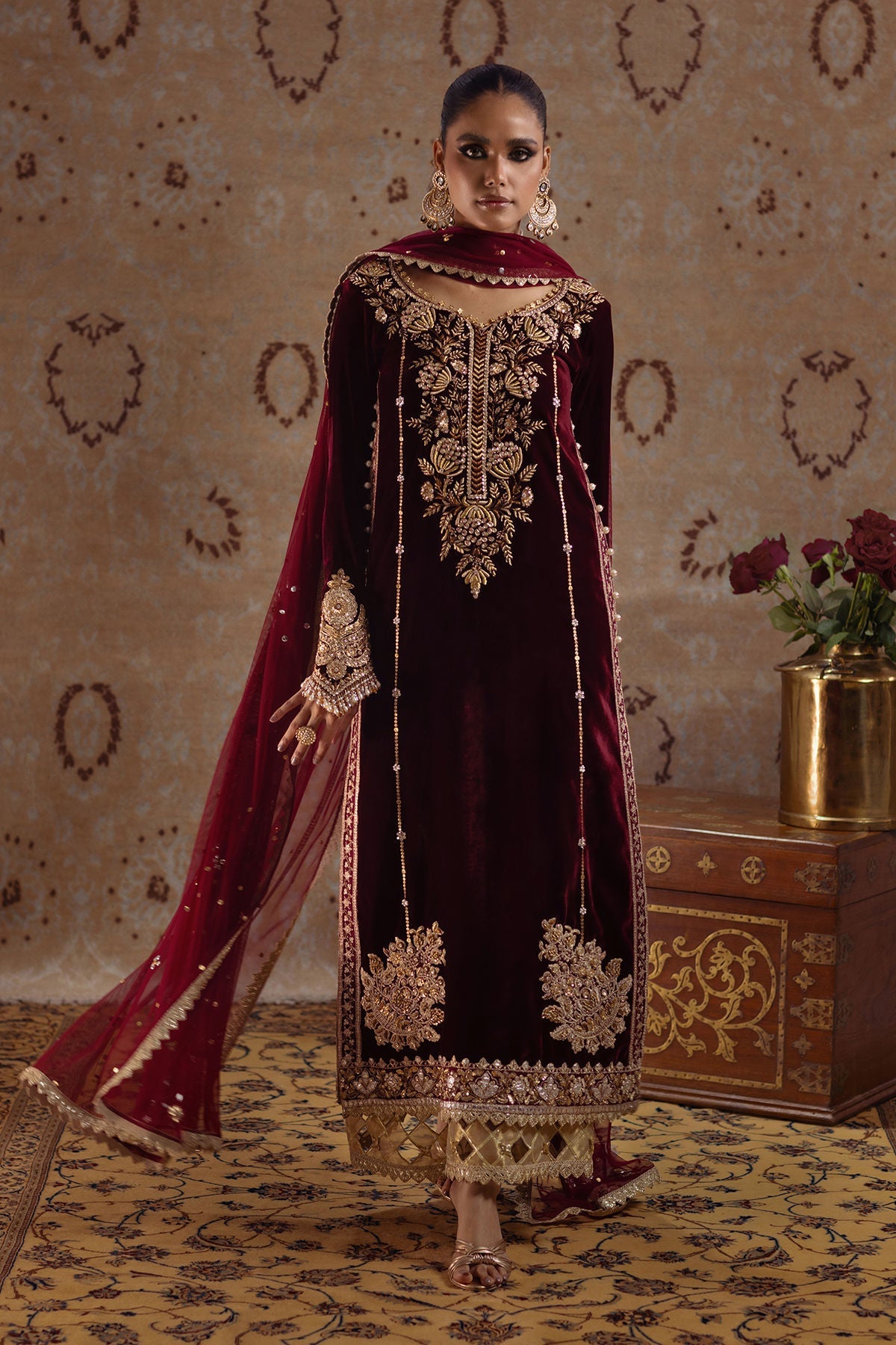 Annus Abrar | Mirha Winter Velour | Arwa by Annus Abrar - Designer Dress - Type: Ladies Clothes - Available at Sana Yasir - 100% Original