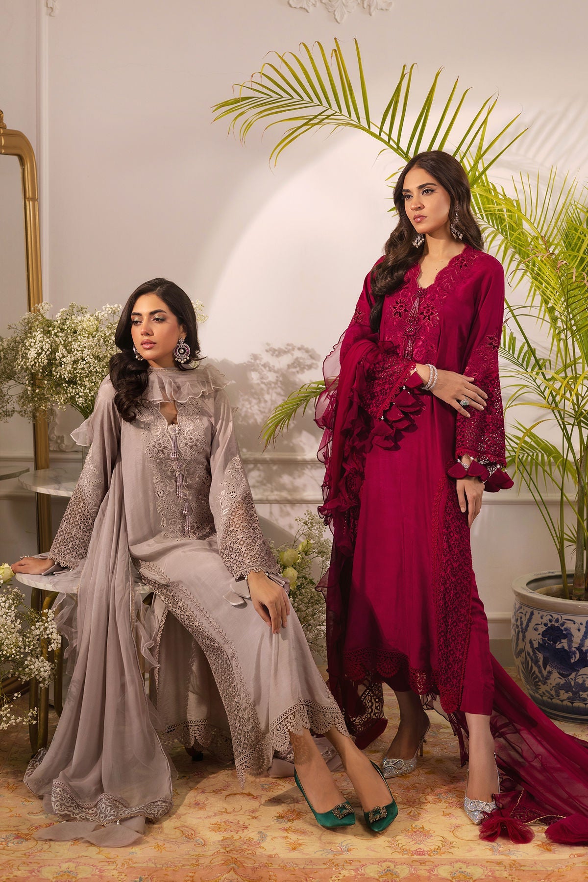 Annus Abrar | Sera Luxury | Ashni - Taupe by Annus Abrar - Designer Dress - Type: Ladies Clothes - Available at Sana Yasir - 100% Original