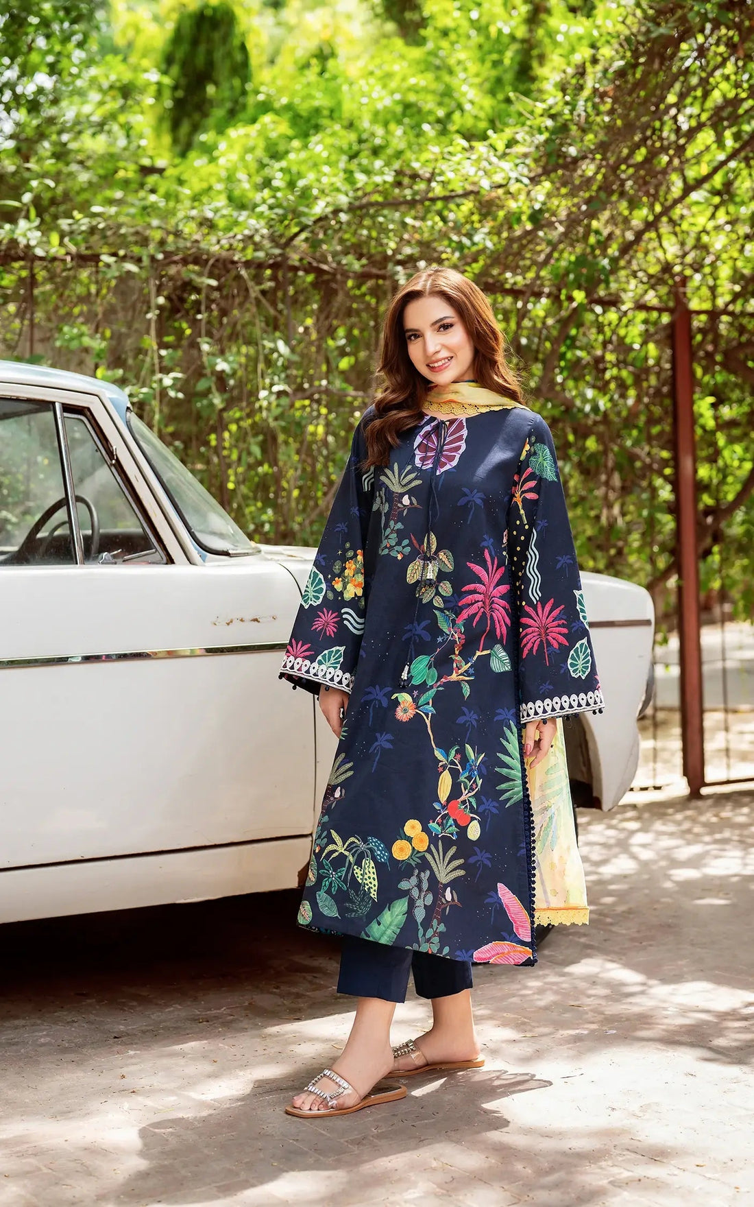 Asifa and Nabeel | Yakin Summer 25 | Twilight in Bloom-(YKL25-06) by Asifa and Nabeel - Designer Dress - Type: Ladies Clothes - Available at Sana Yasir - 100% Original