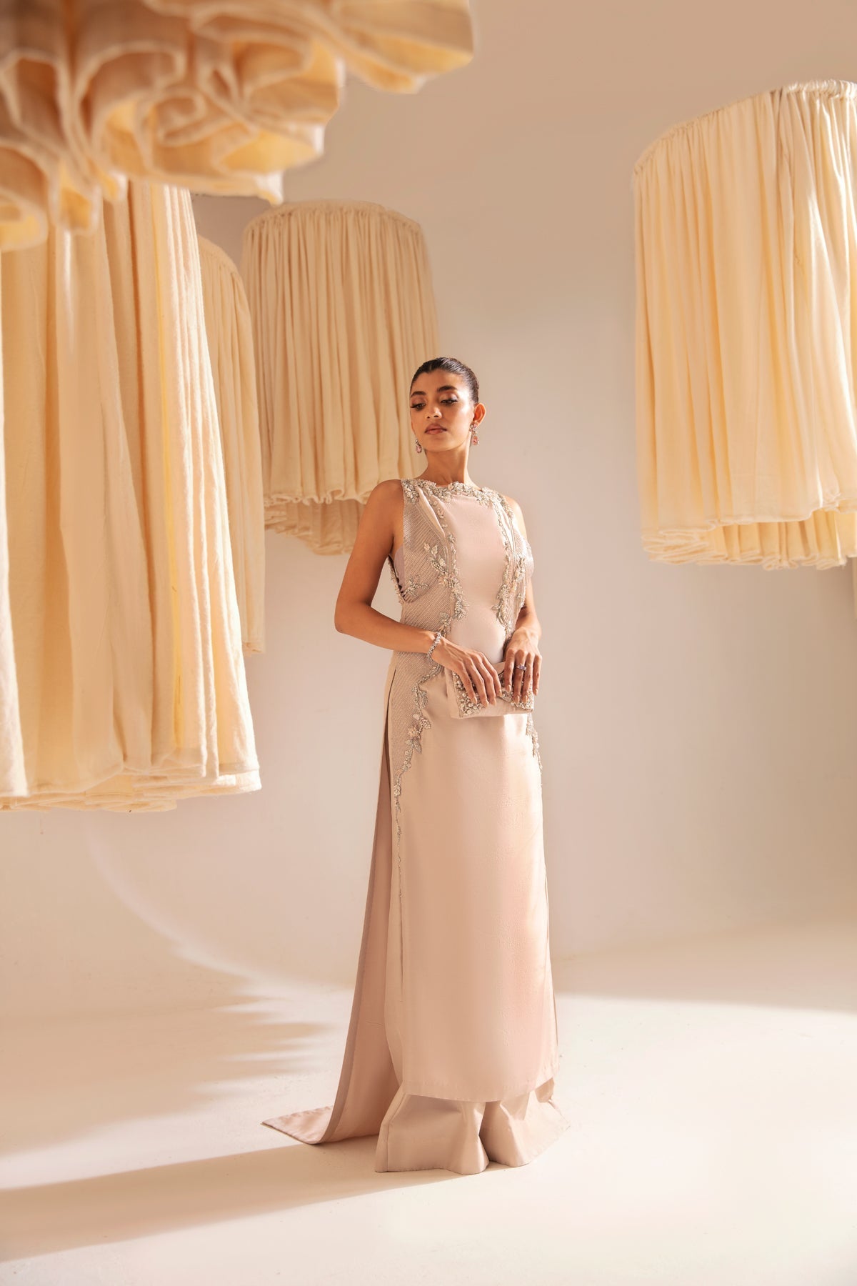 Ayesha and Usman | Aura Luxury Pret | Pale Blush by Ayesha and Usman - Designer Dress - Type: Ladies Clothes - Available at Sana Yasir - 100% Original