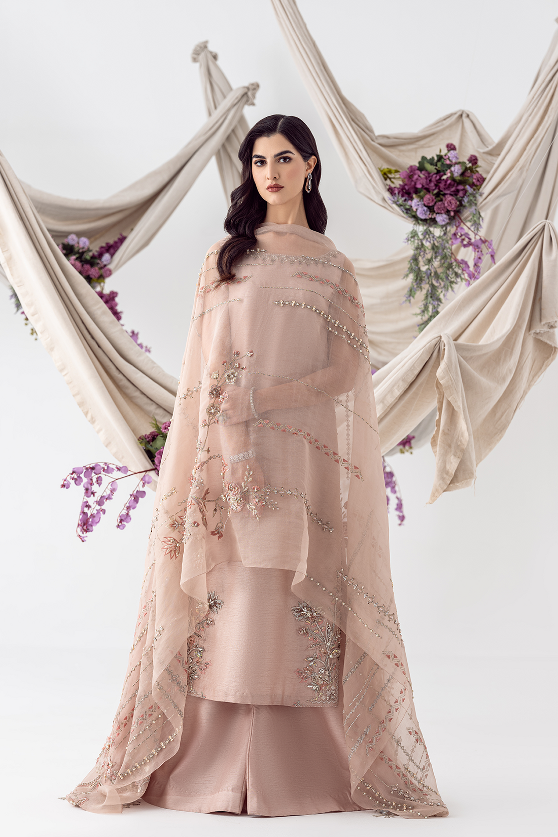 Ayesha and Usman | Balcony Luxury Pret | PETAL PINK by Ayesha and Usman - Designer Dress - Type: Ladies Clothes - Available at Sana Yasir - 100% Original