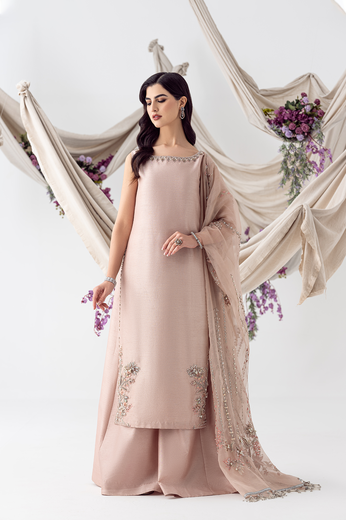 Ayesha and Usman | Balcony Luxury Pret | PETAL PINK by Ayesha and Usman - Designer Dress - Type: Ladies Clothes - Available at Sana Yasir - 100% Original