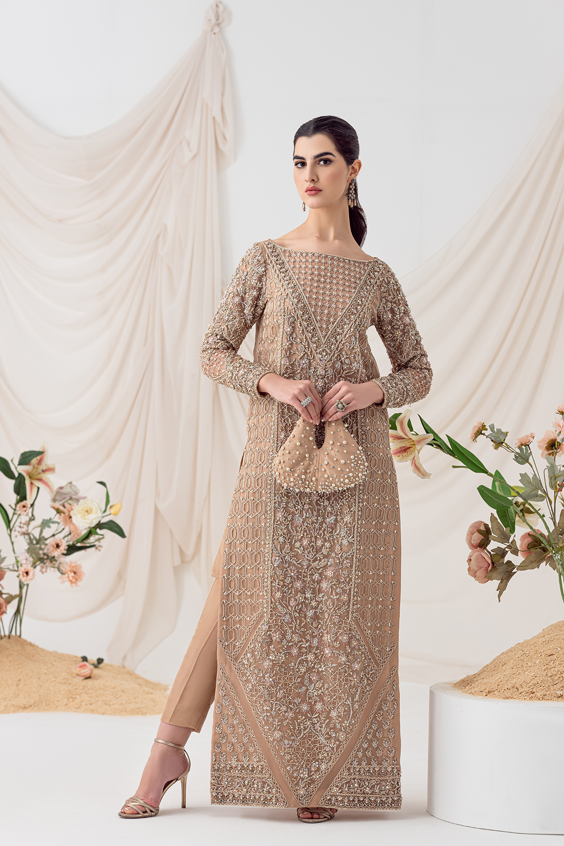Ayesha and Usman | Balcony Luxury Pret | ROSE CLOUD by Ayesha and Usman - Designer Dress - Type: Ladies Clothes - Available at Sana Yasir - 100% Original