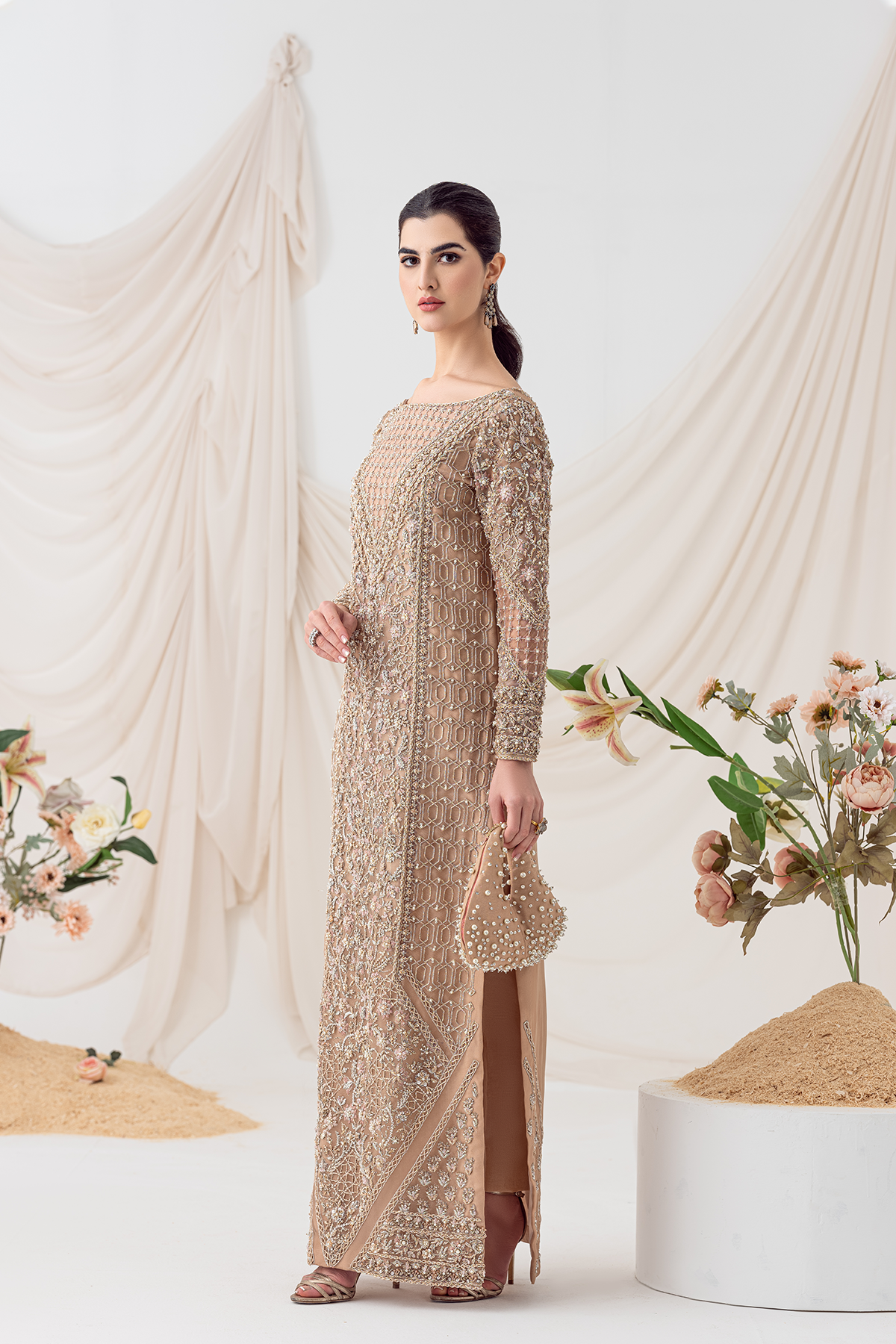 Ayesha and Usman | Balcony Luxury Pret | ROSE CLOUD by Ayesha and Usman - Designer Dress - Type: Ladies Clothes - Available at Sana Yasir - 100% Original