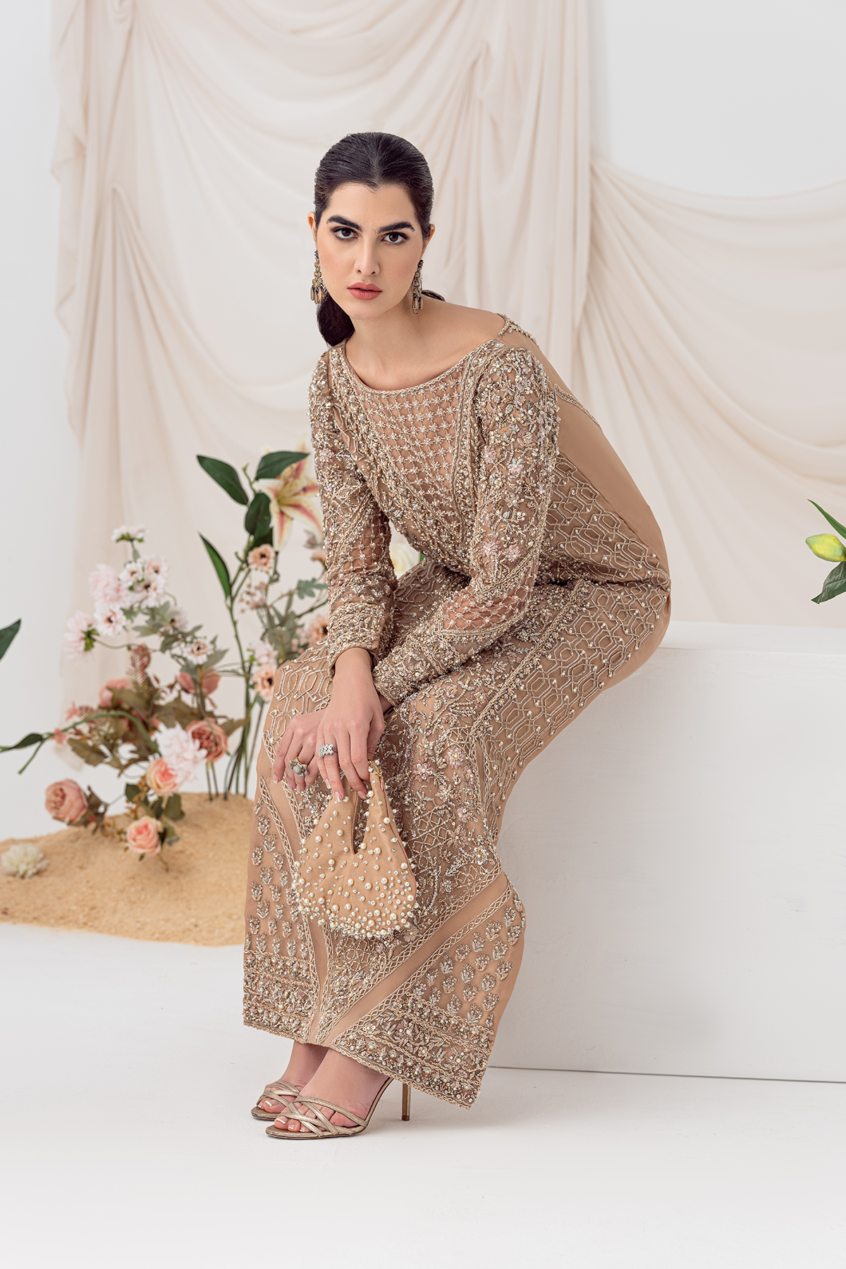 Ayesha and Usman | Balcony Luxury Pret | ROSE CLOUD by Ayesha and Usman - Designer Dress - Type: Ladies Clothes - Available at Sana Yasir - 100% Original
