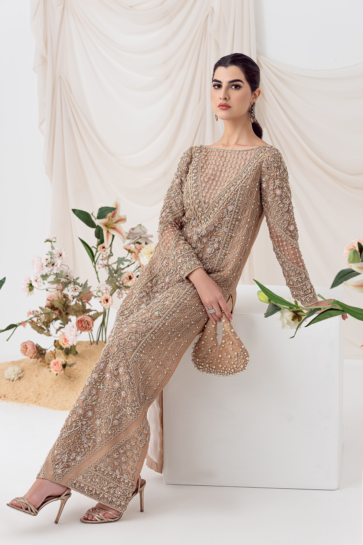 Ayesha and Usman | Balcony Luxury Pret | ROSE CLOUD by Ayesha and Usman - Designer Dress - Type: Ladies Clothes - Available at Sana Yasir - 100% Original